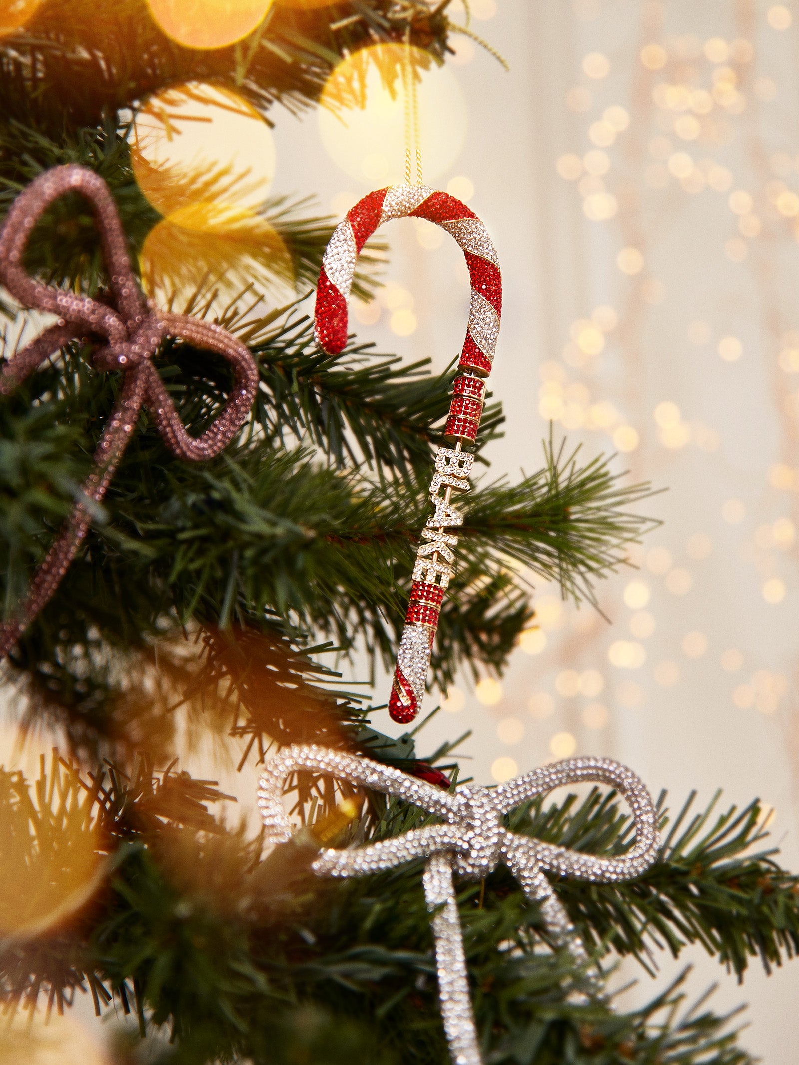 Mint to Be Custom Ornament - Red/White - Image 2