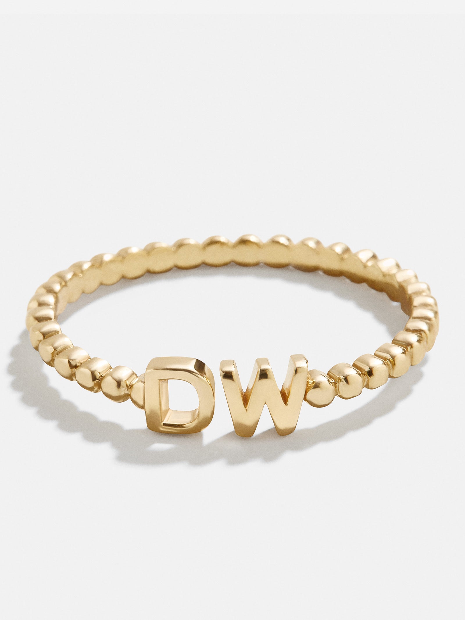 18K Gold Custom Initial Ring - Gold - Image 3