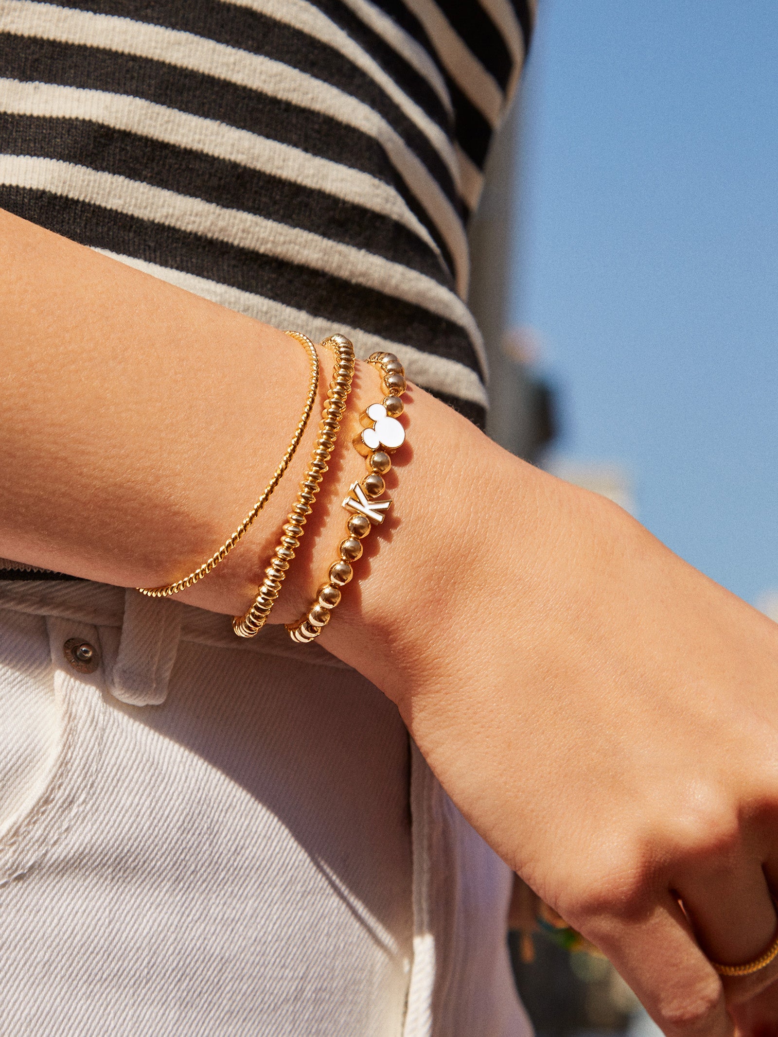 Mickey Mouse disney Initial Pisa Bracelet - White - Image 2