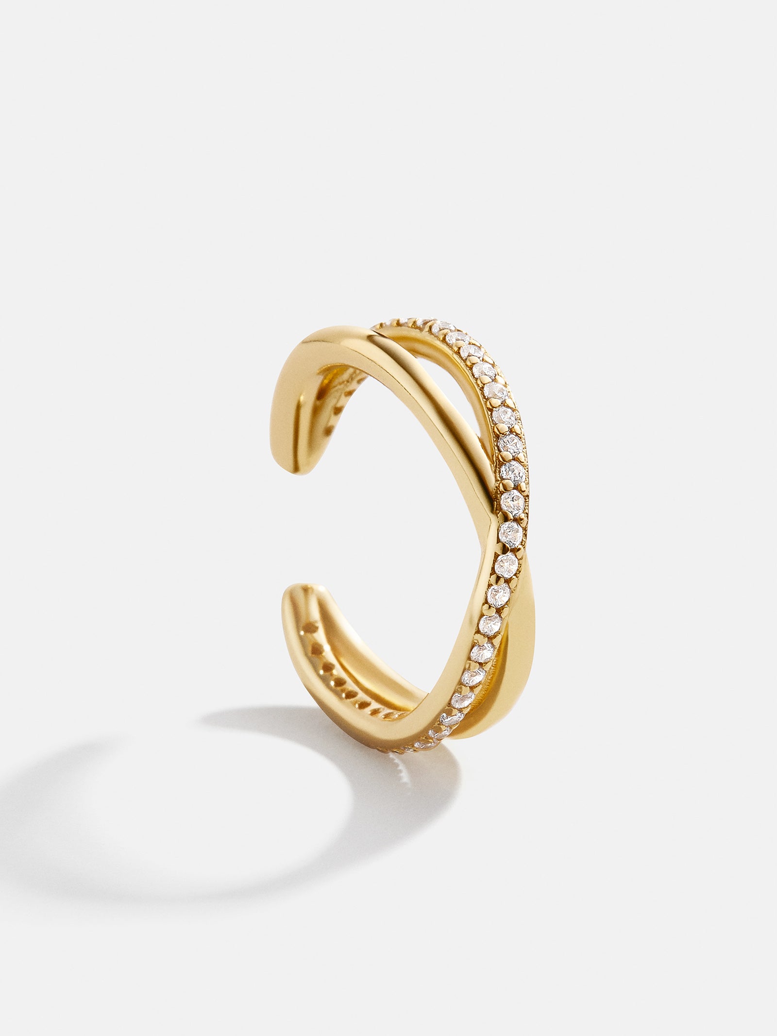 Mercedes 18K Gold Ear Cuff - Gold/Pav??