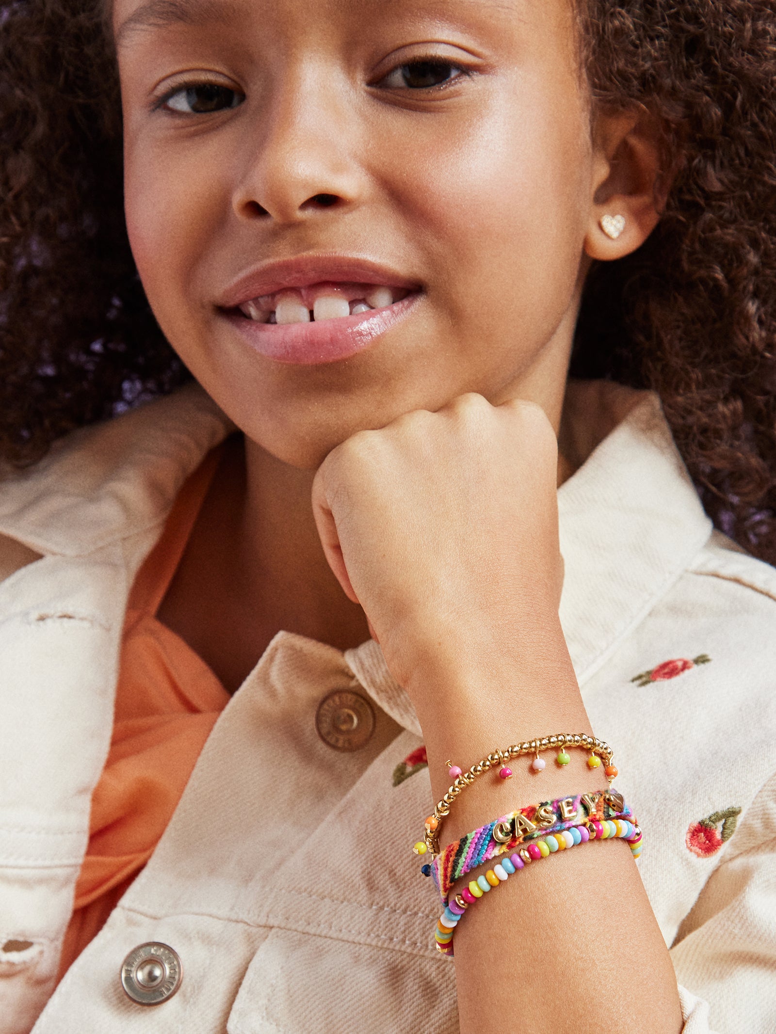 Woven Kids' Custom Friendship Bracelet - Multi Stripe - Image 4