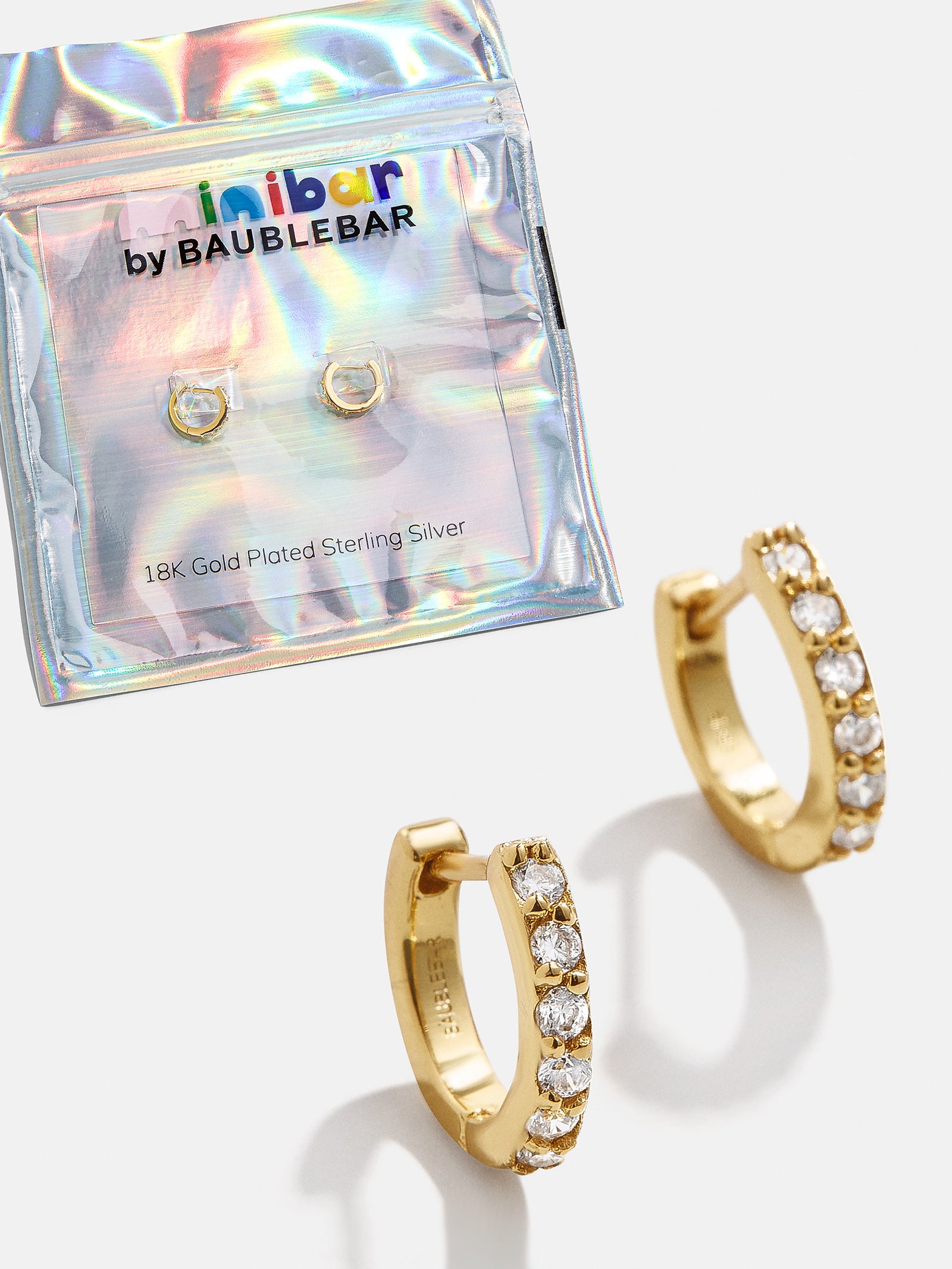 Tori 18K Gold Kids' Earrings - Gold/Pav?? - Image 3