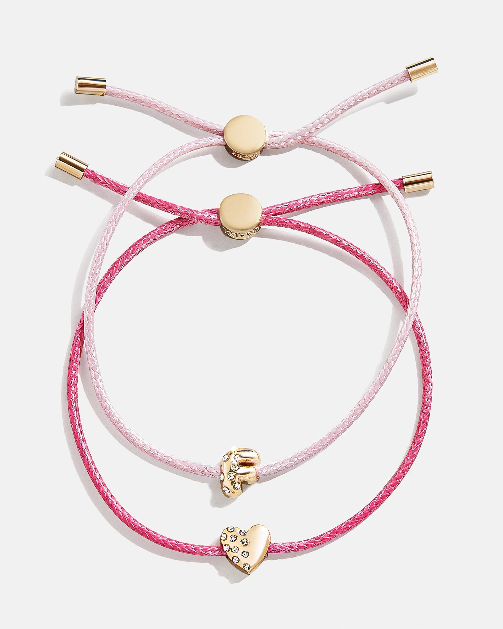 Kids' Cord Initial Bracelet Set - Pink - Image 8