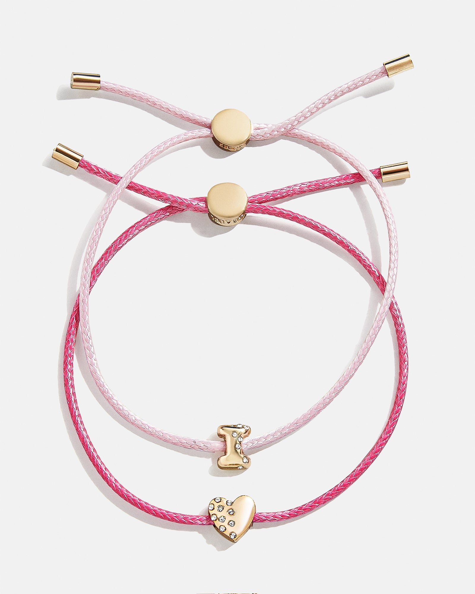 Kids' Cord Initial Bracelet Set - Pink - Image 11