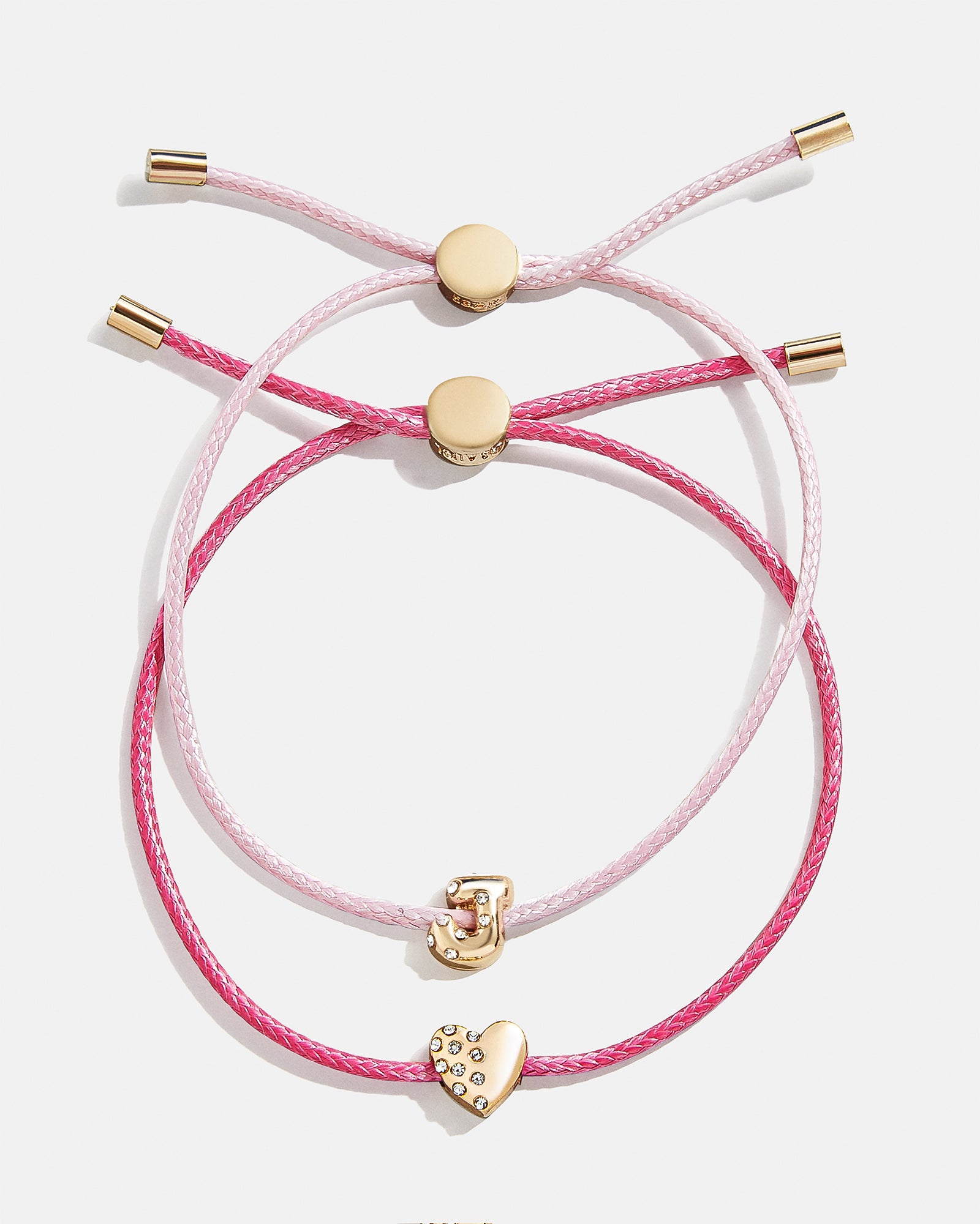 Kids' Cord Initial Bracelet Set - Pink - Image 12