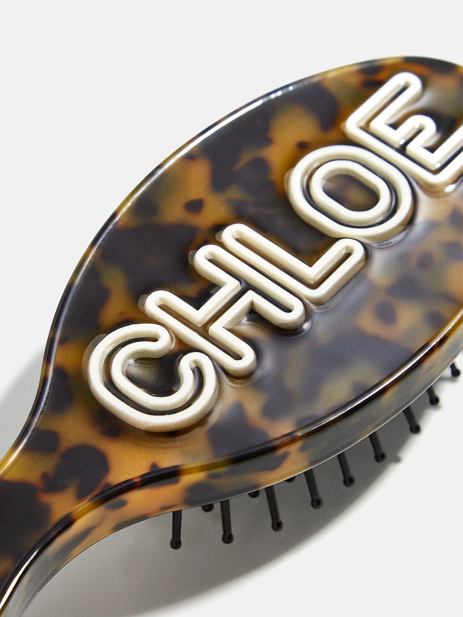 Mini Fine Line Custom Hair Brush - Tortoise/White - Image 4