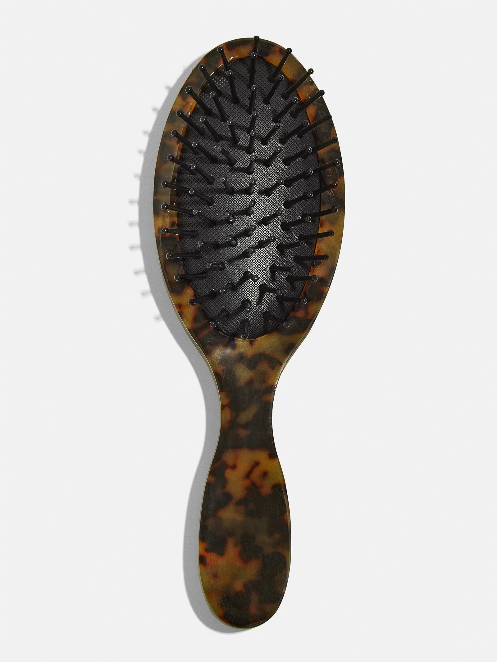 Mini Block Font Mini Custom Hair Brush - Tortoise/White - Image 3
