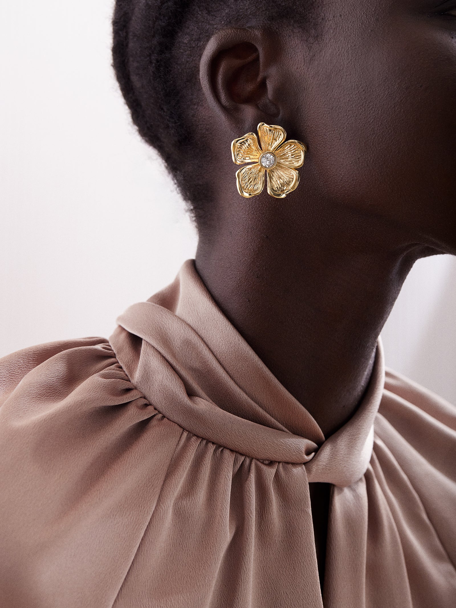 Baby Bloomer Earrings - Gold/Pav?? - Image 2