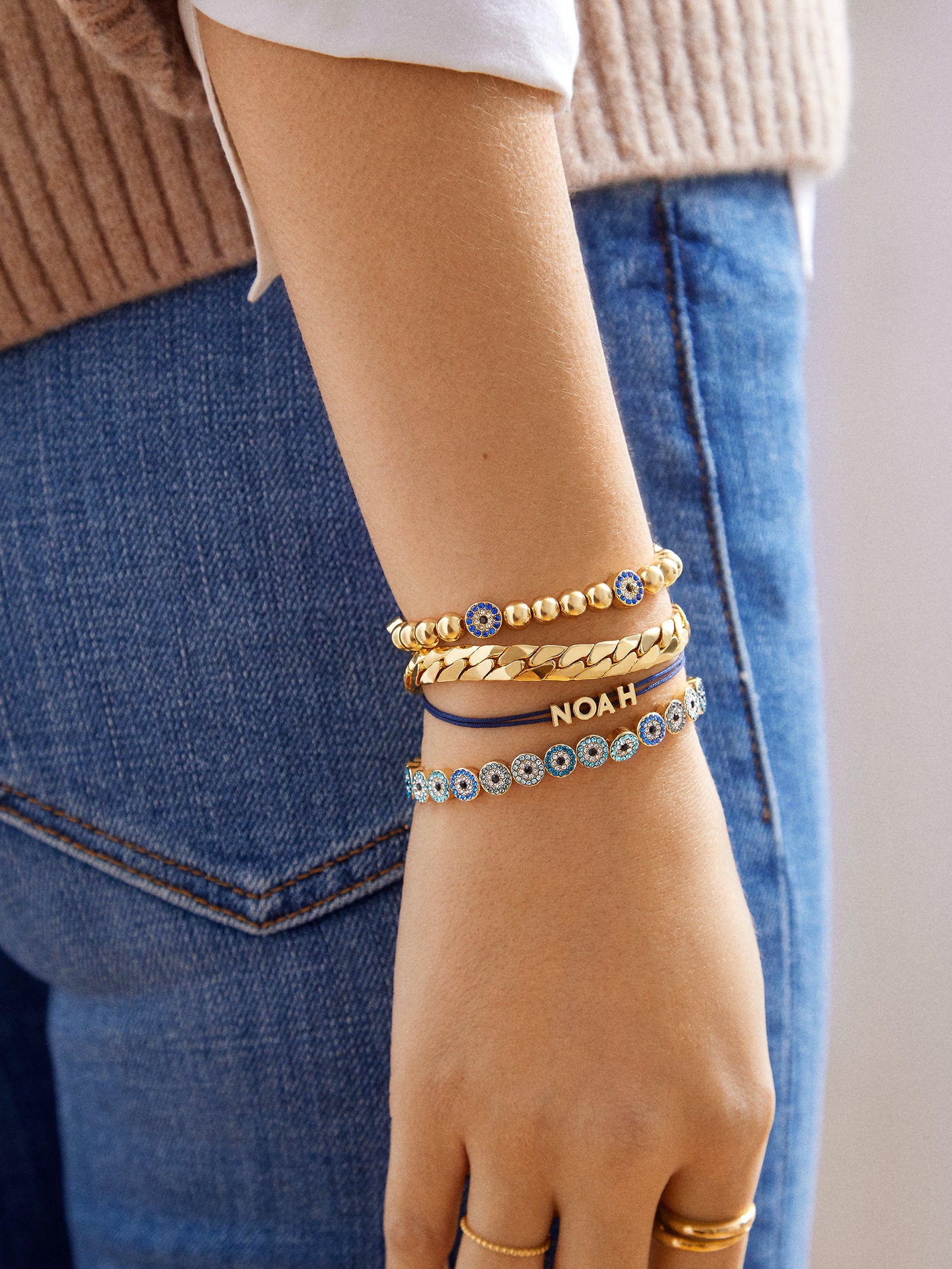 Isabella Bracelet - Gold/Blue - Image 2