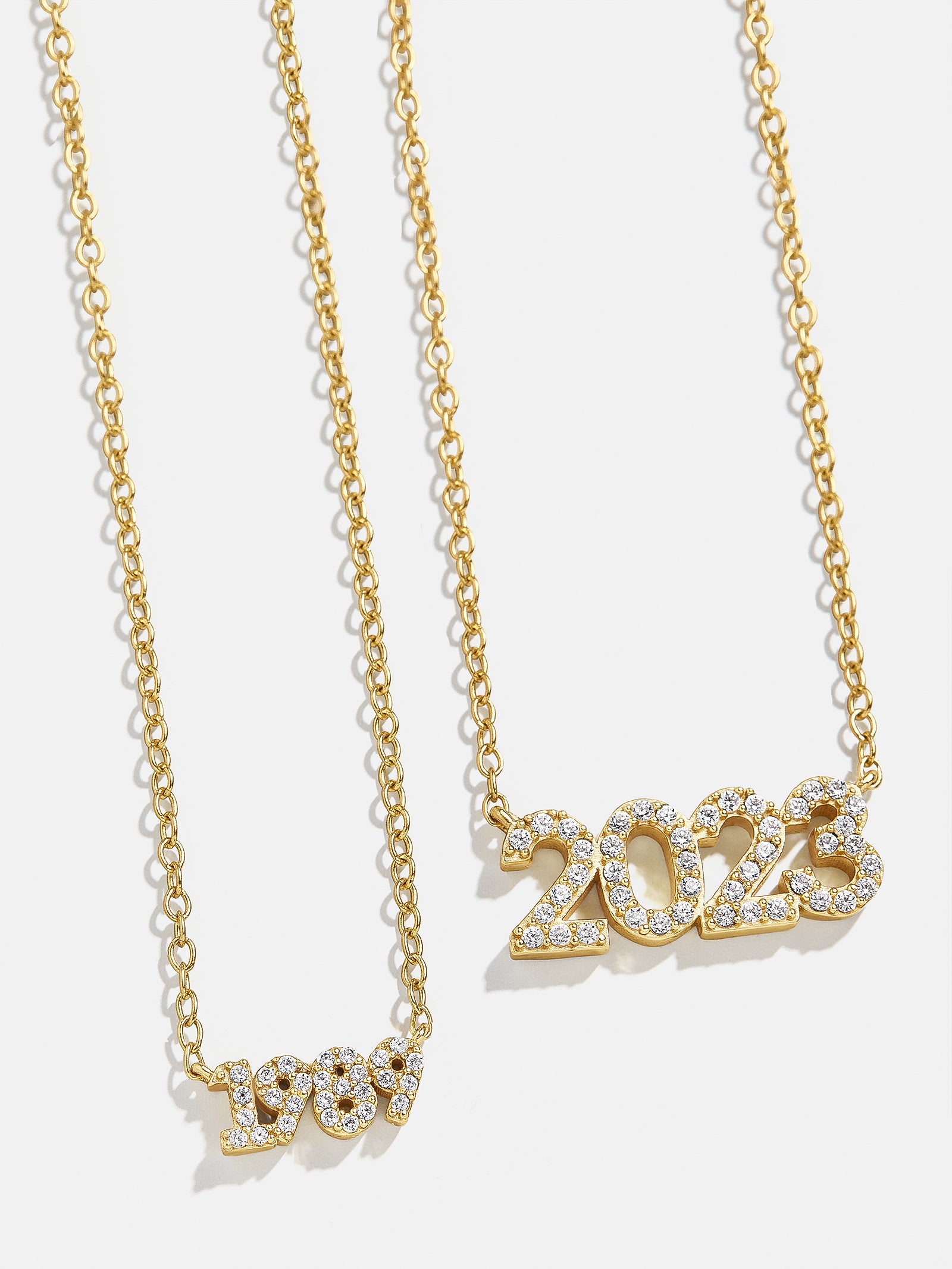 18K Gold Block Font Custom Number Necklace - Block Font Numbers - Image 4