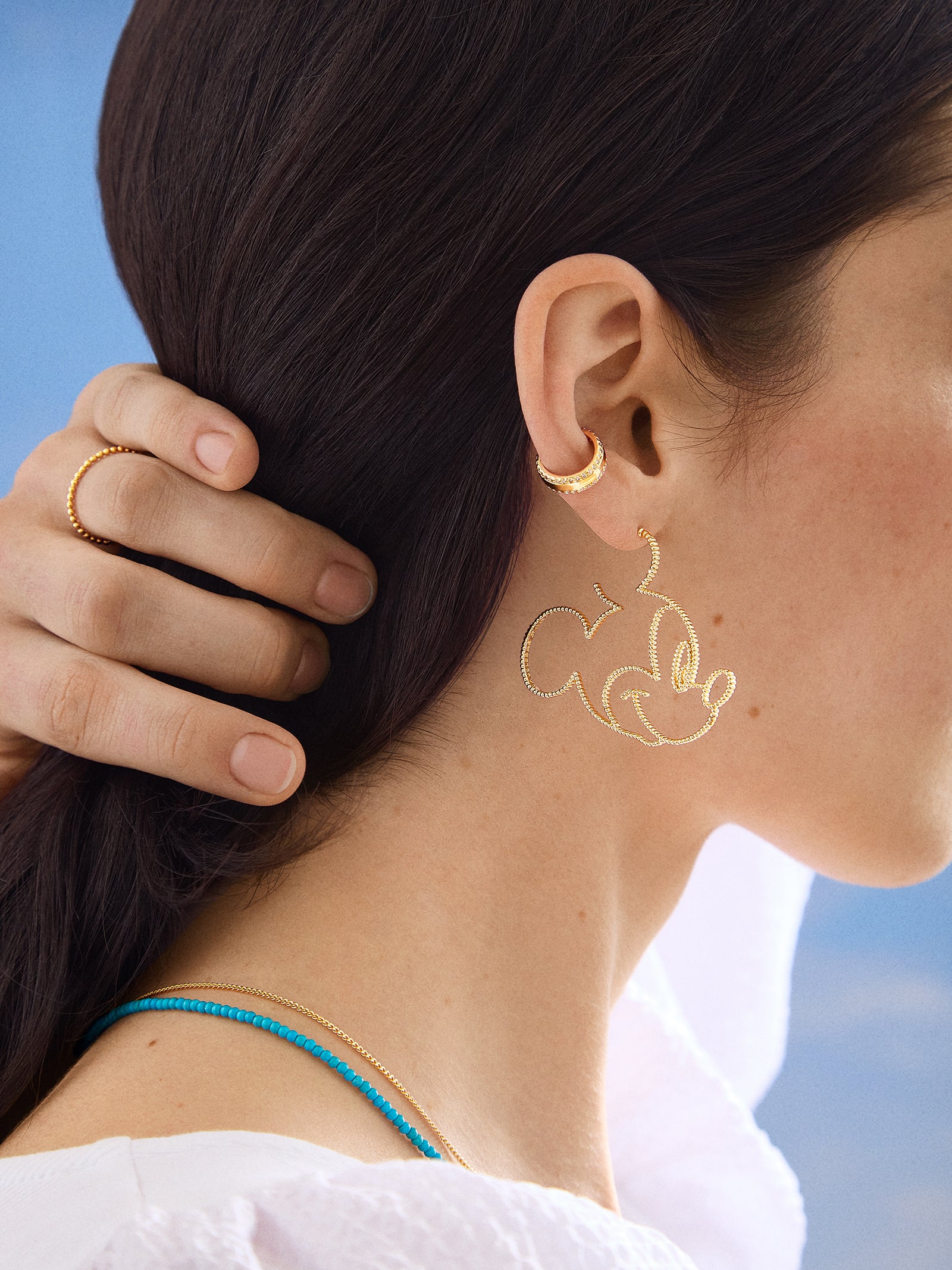 Mickey Mouse Disney Outline Earrings - Mickey Mouse - Image 2