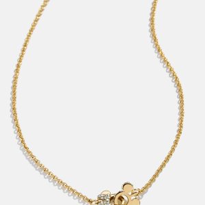 Mickey Mouse & Minnie Mouse Disney Better Half Necklace - Gold/Pav??