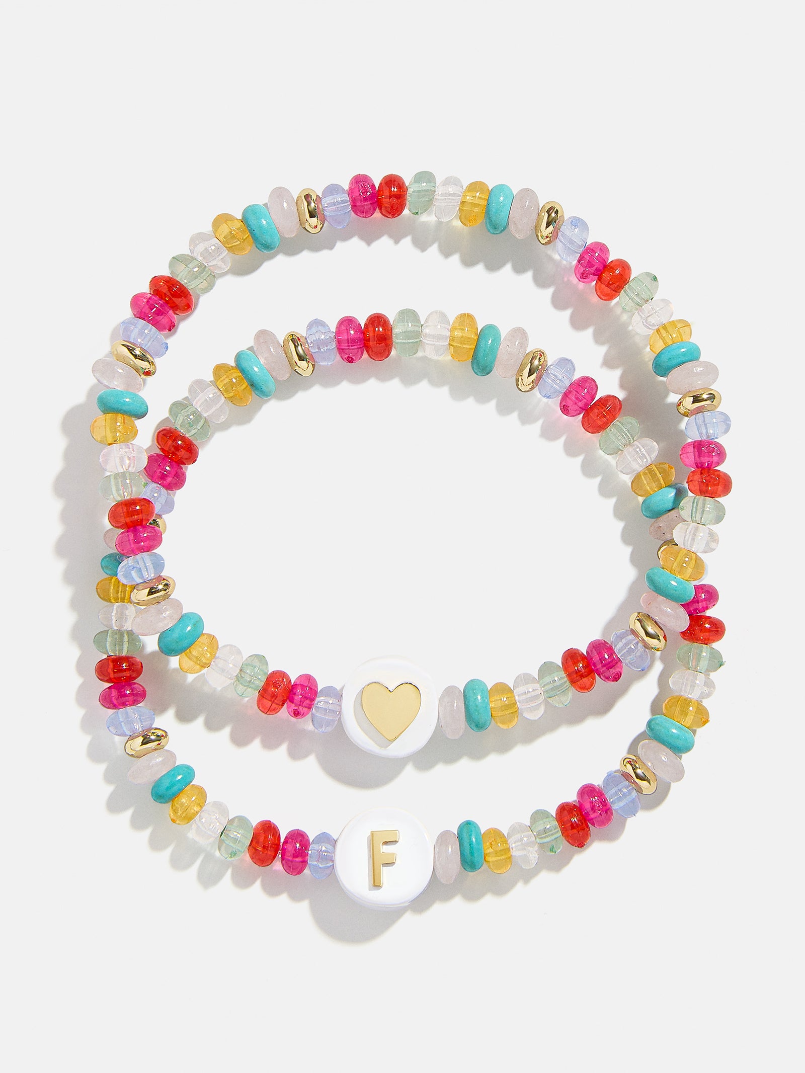 Kids' Initial & Heart Bracelet Set - Multi - Image 8