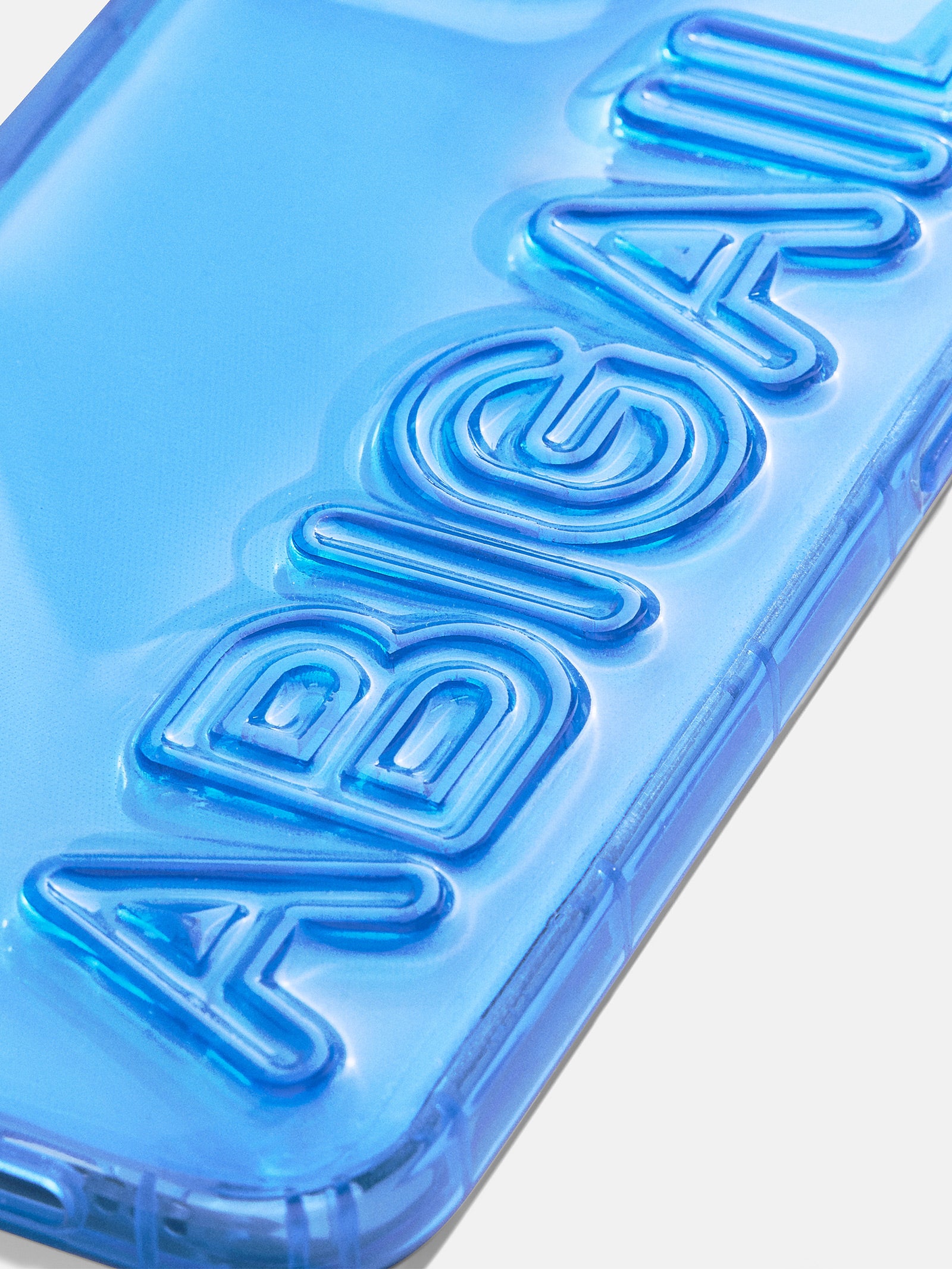 Fine Line Custom iPhone Case - Transparent Blue/Blue - Image 2