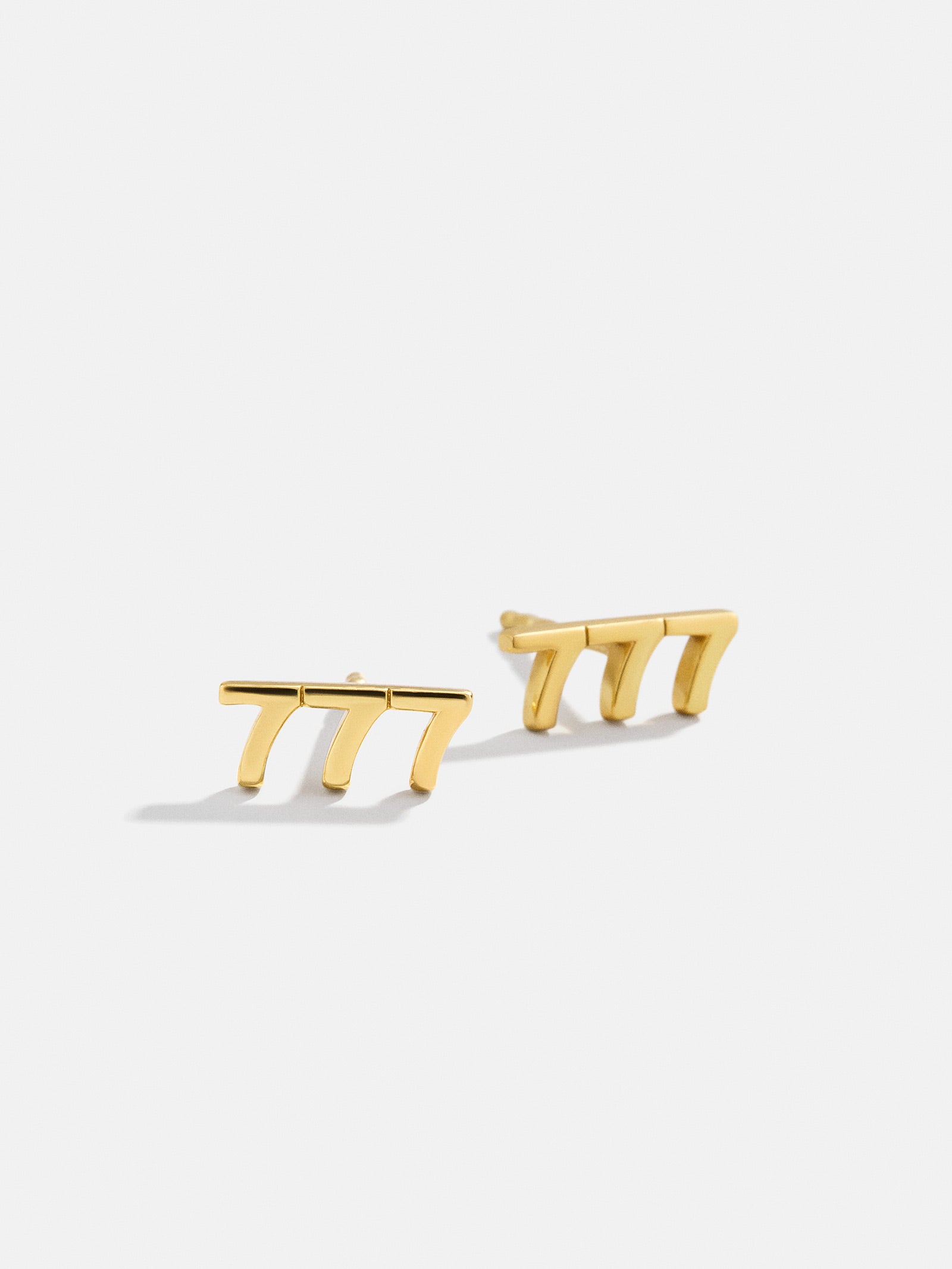 18K Gold Angel Number Earrings - Gold - Image 9