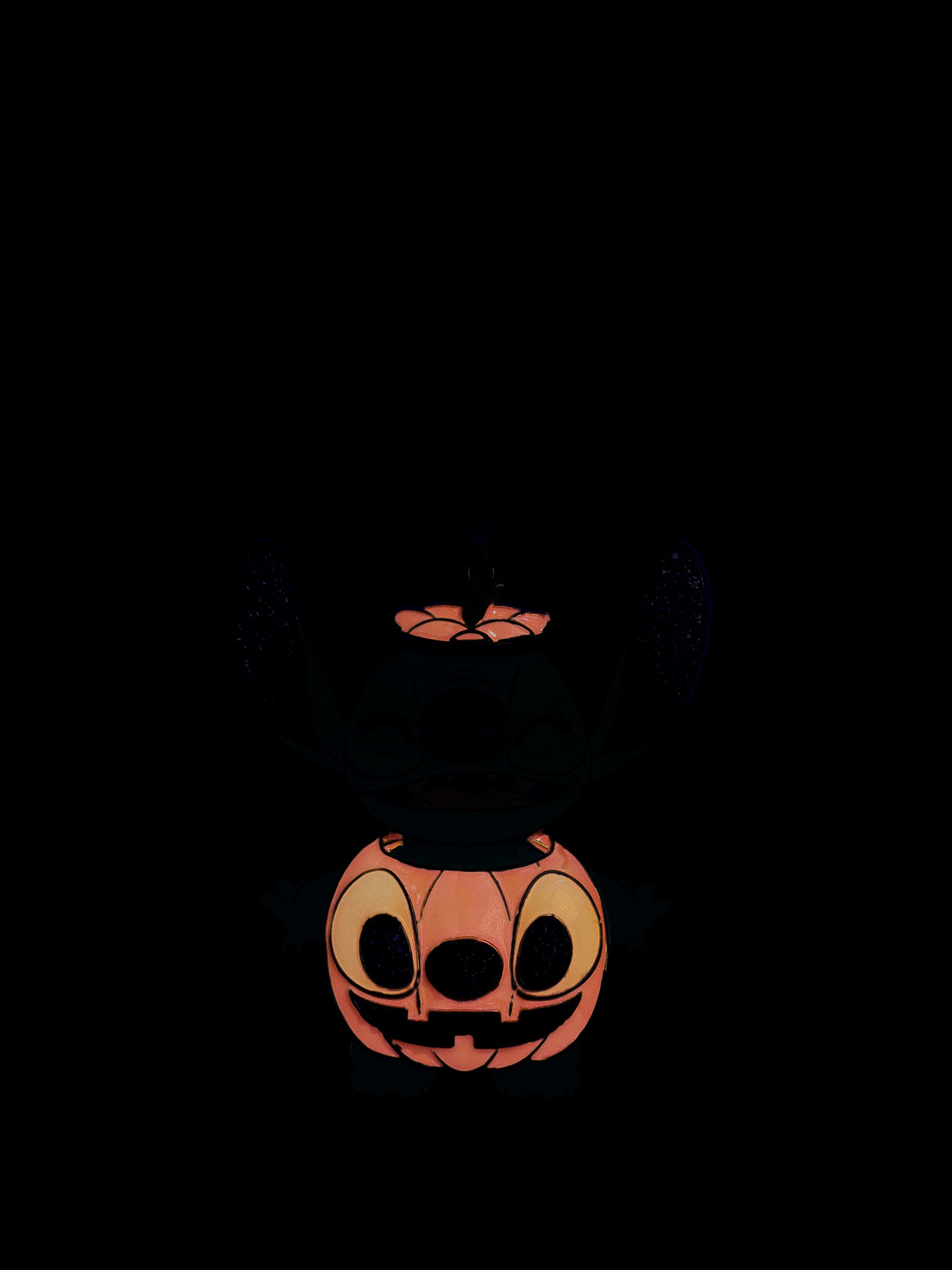 Stitch Disney 2D Pumpkin Bag Charm - Stitch Pumpkin Glow-In-The-Dark Bag Charm - Image 2