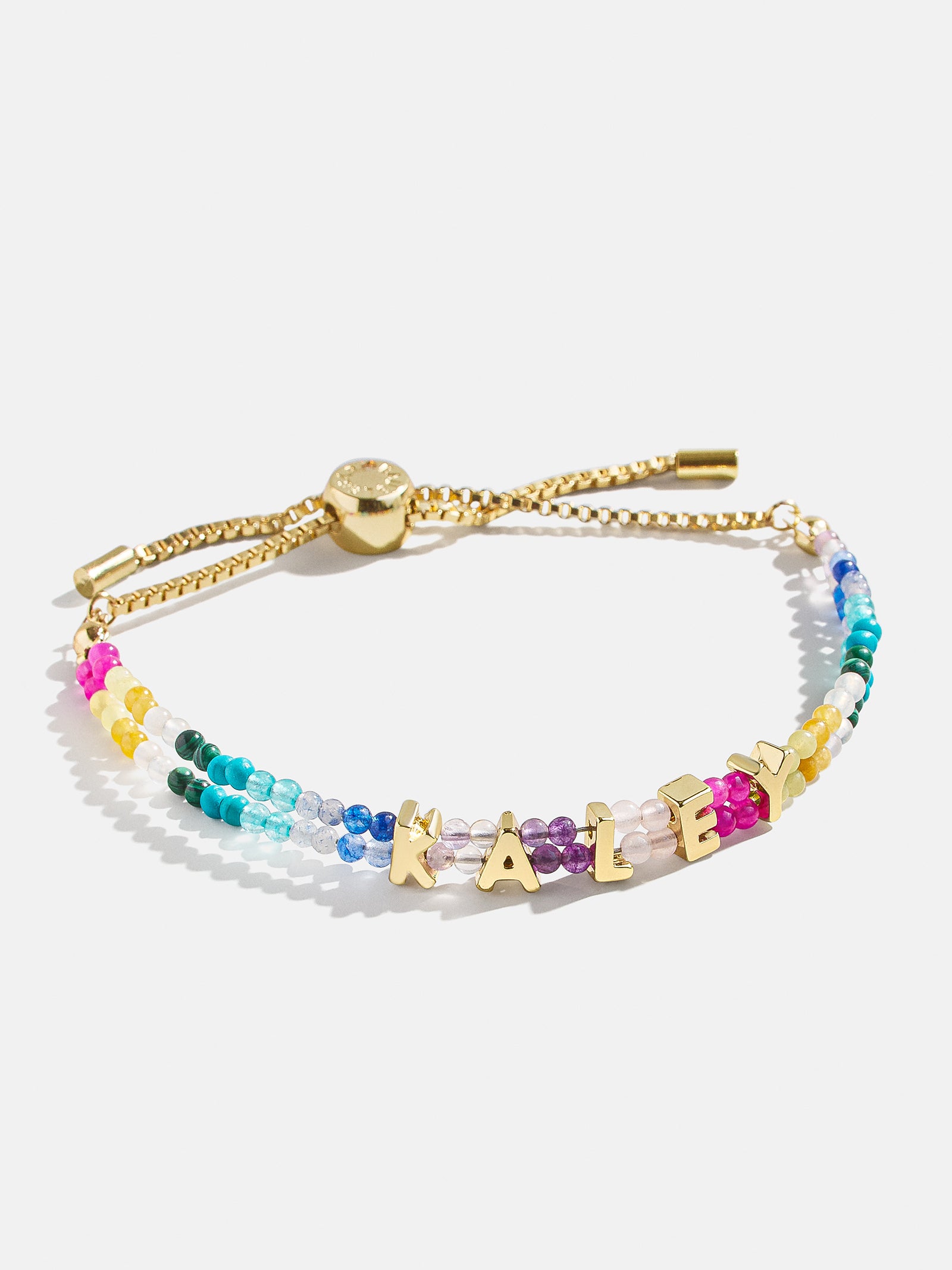 Semi-Precious Custom Nameplate Bracelet - Multi - Image 3