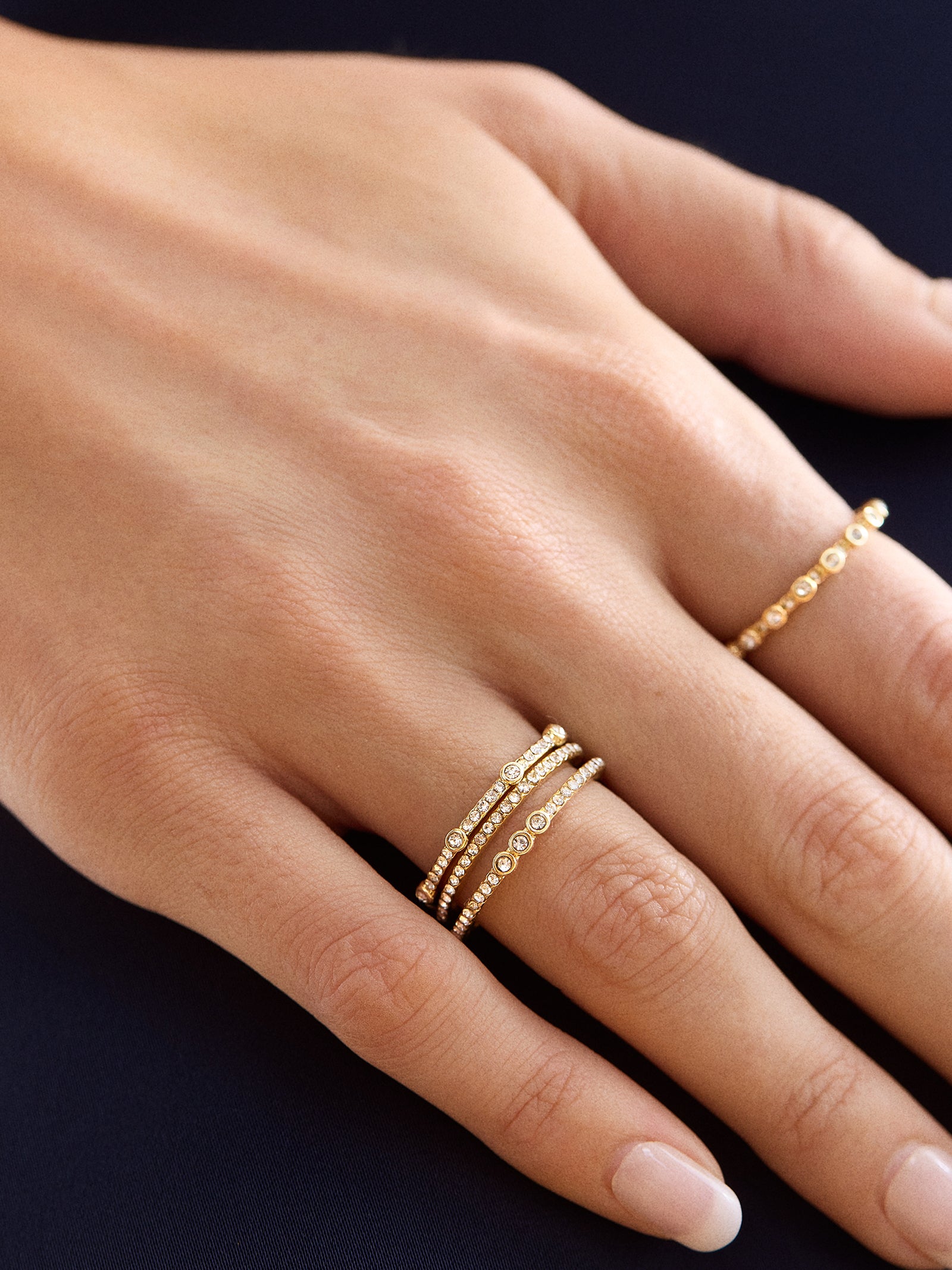 Maggie Ring Set - Gold/Pav?? - Image 2