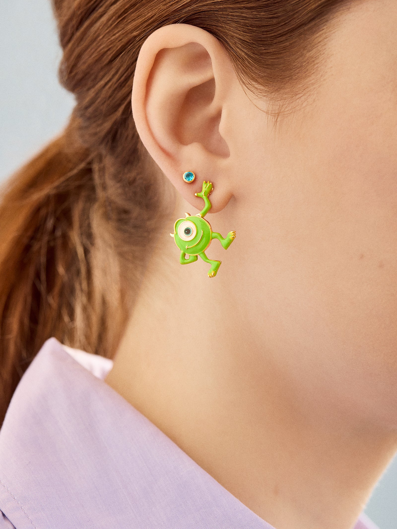 Disney Monsters Inc Pixar Earrings - Mike Wazowski - Image 2
