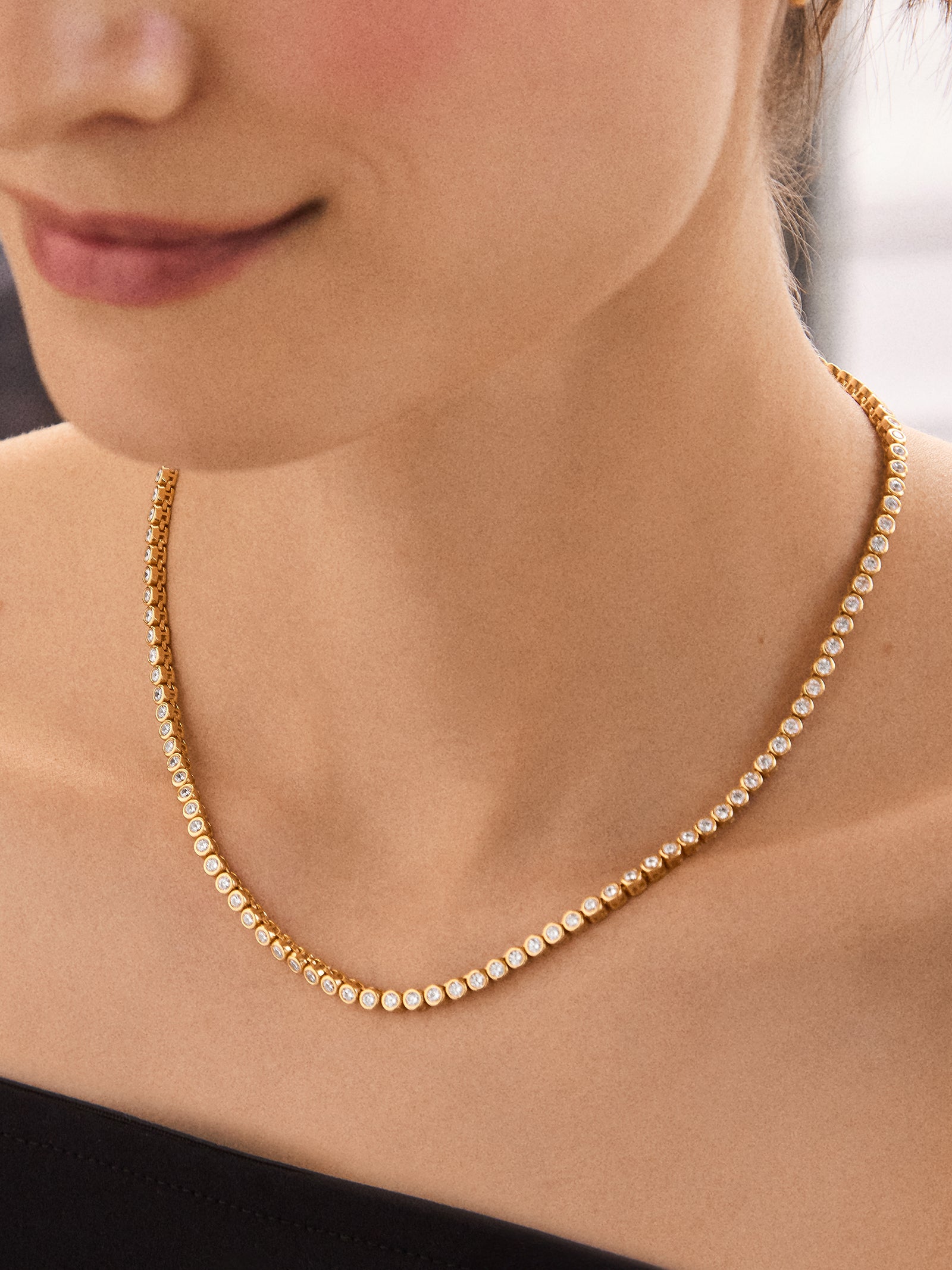 Amalie Bezel Tennis Necklace - Image 2