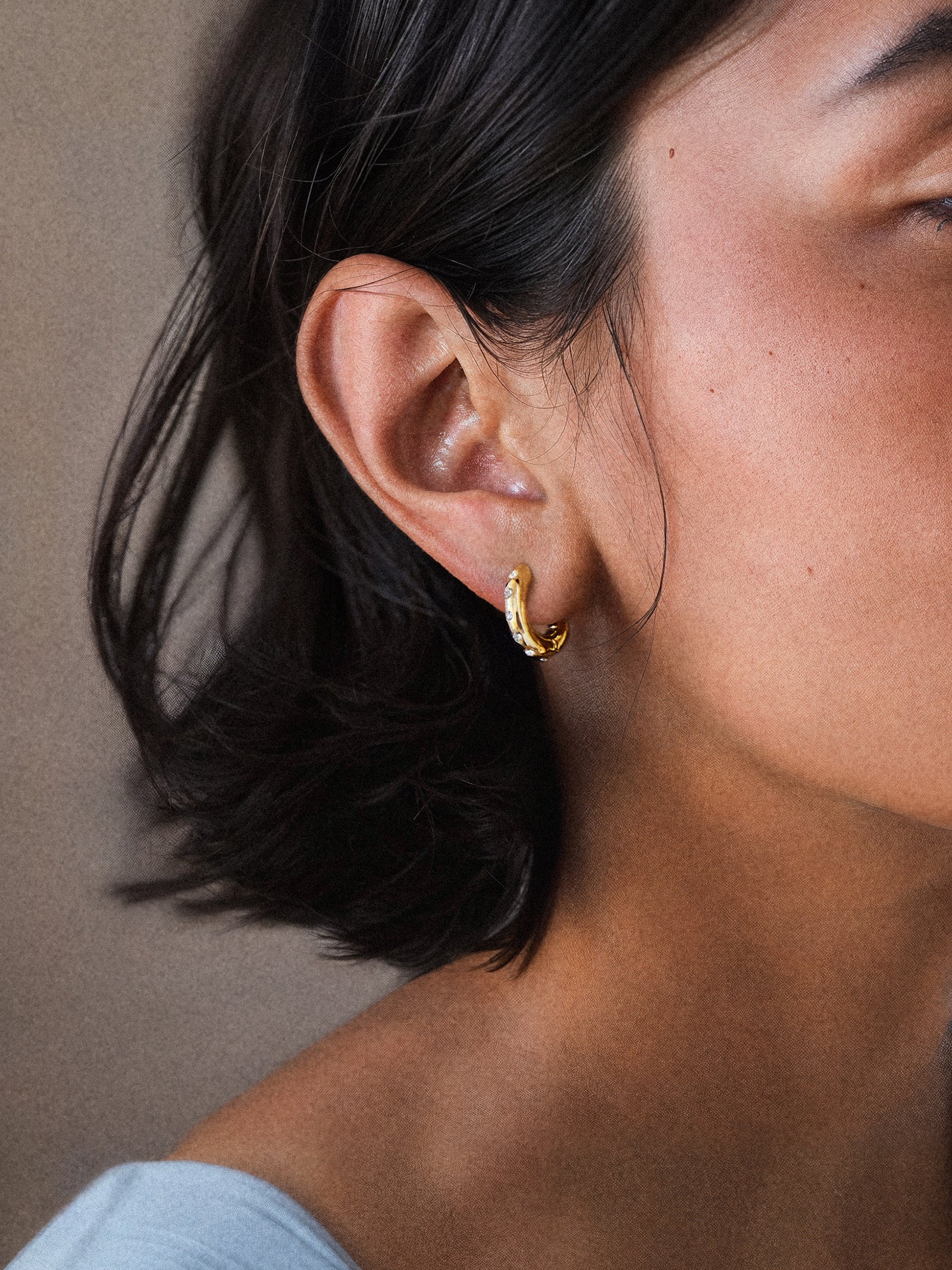 Megan Earrings - Gold/Pav?? - Image 2