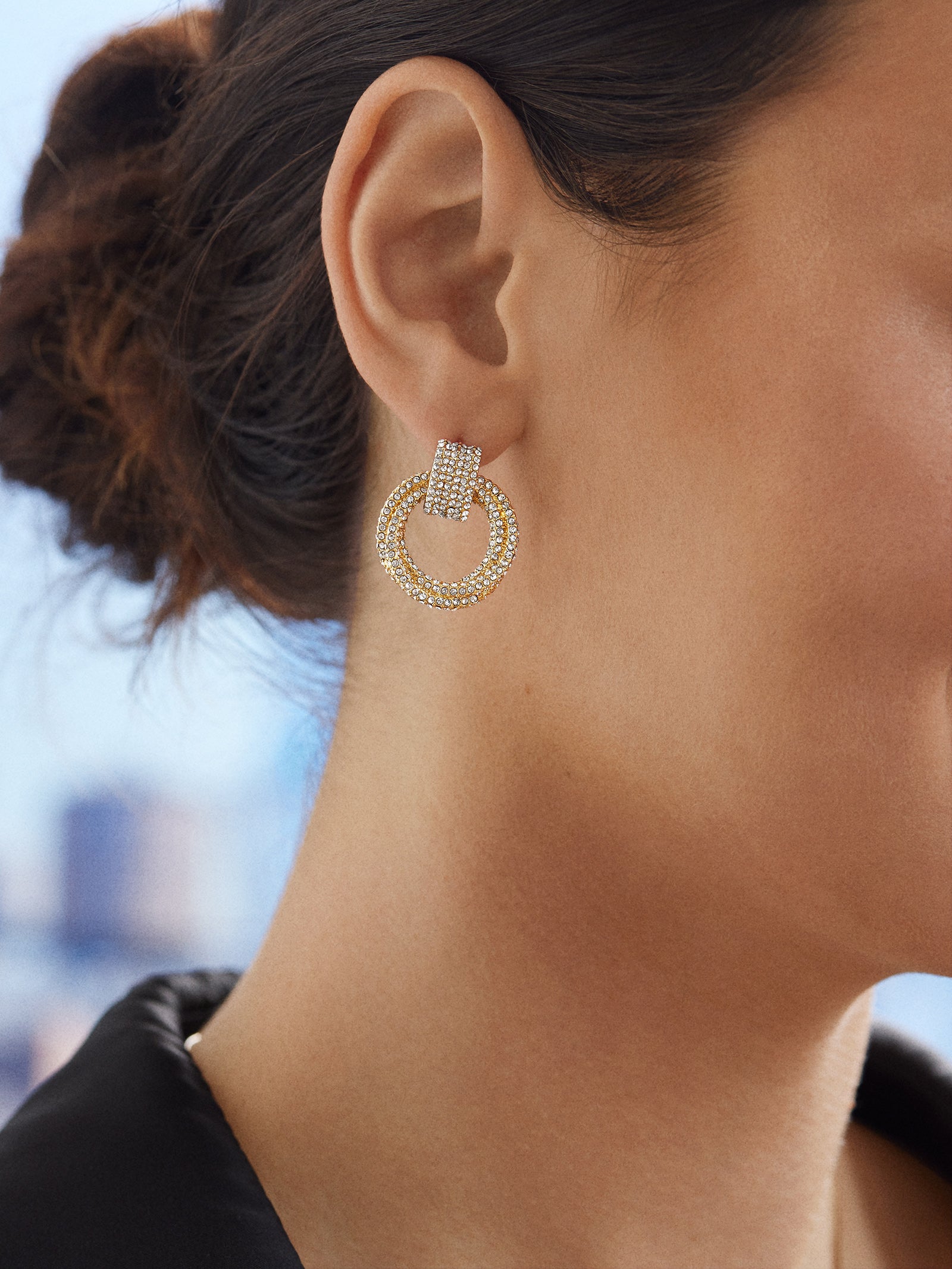 Arabella Earrings - Gold/Pav?? - Image 2