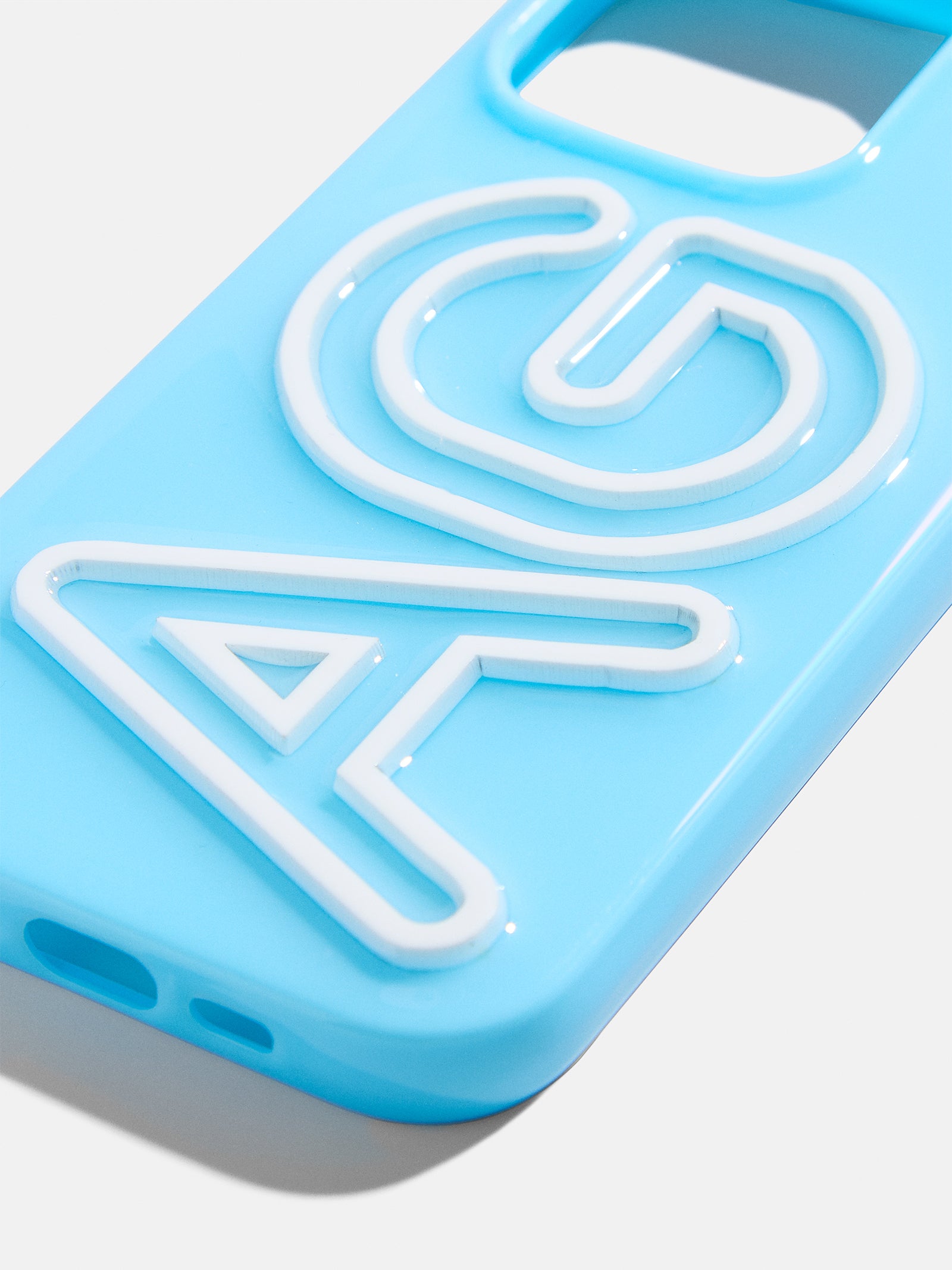 Fine Line Custom iPhone Case - Light Blue/White - Image 2