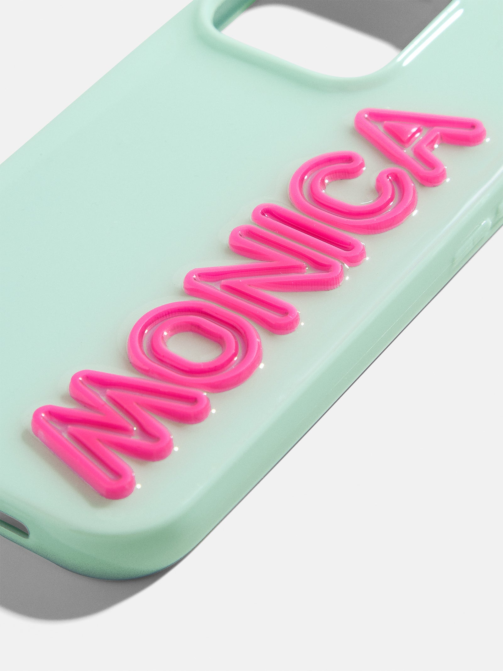 Fine Line Custom iPhone Case - Mint/Hot Pink - Image 2