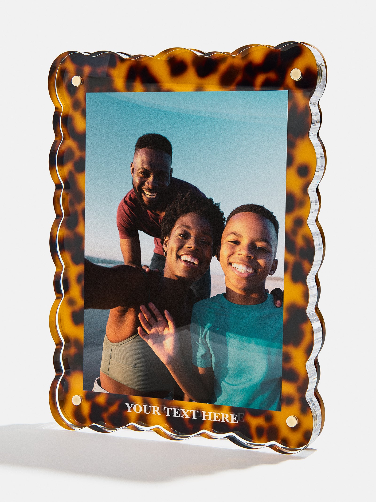 Picture Perfect Vertical Acrylic Frame - Scalloped Shape - Image 2