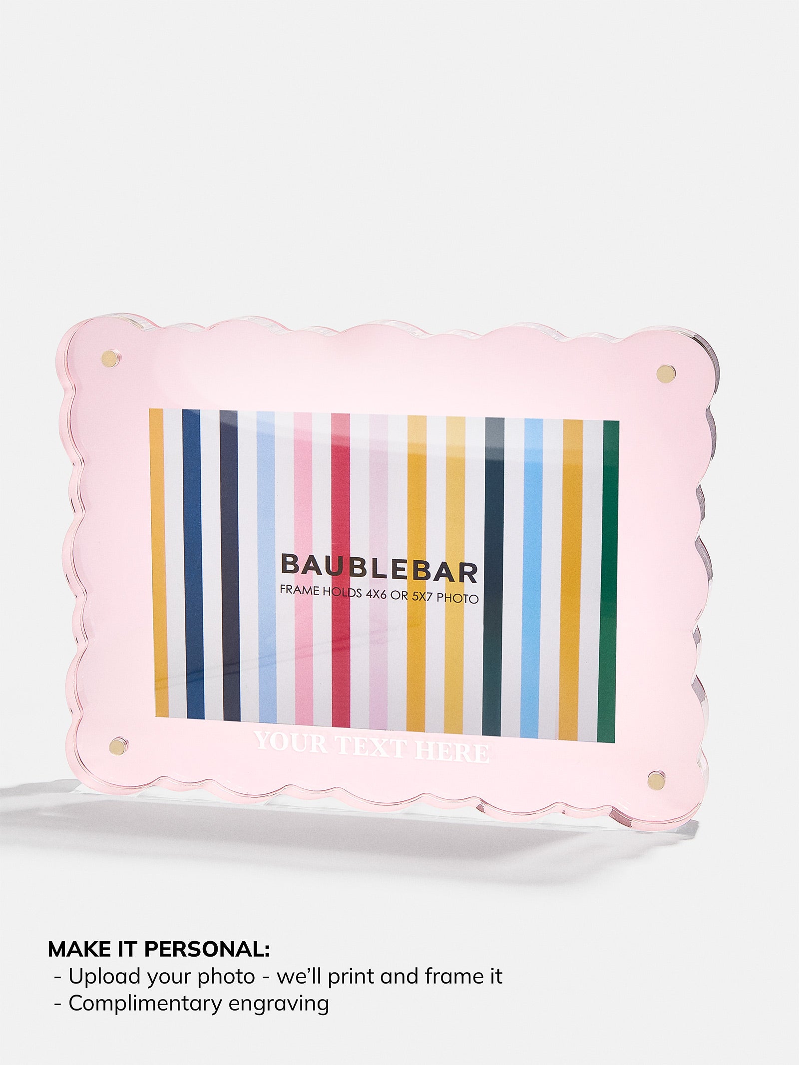 Picture Perfect Horizontal Acrylic Frame - Scalloped Shape