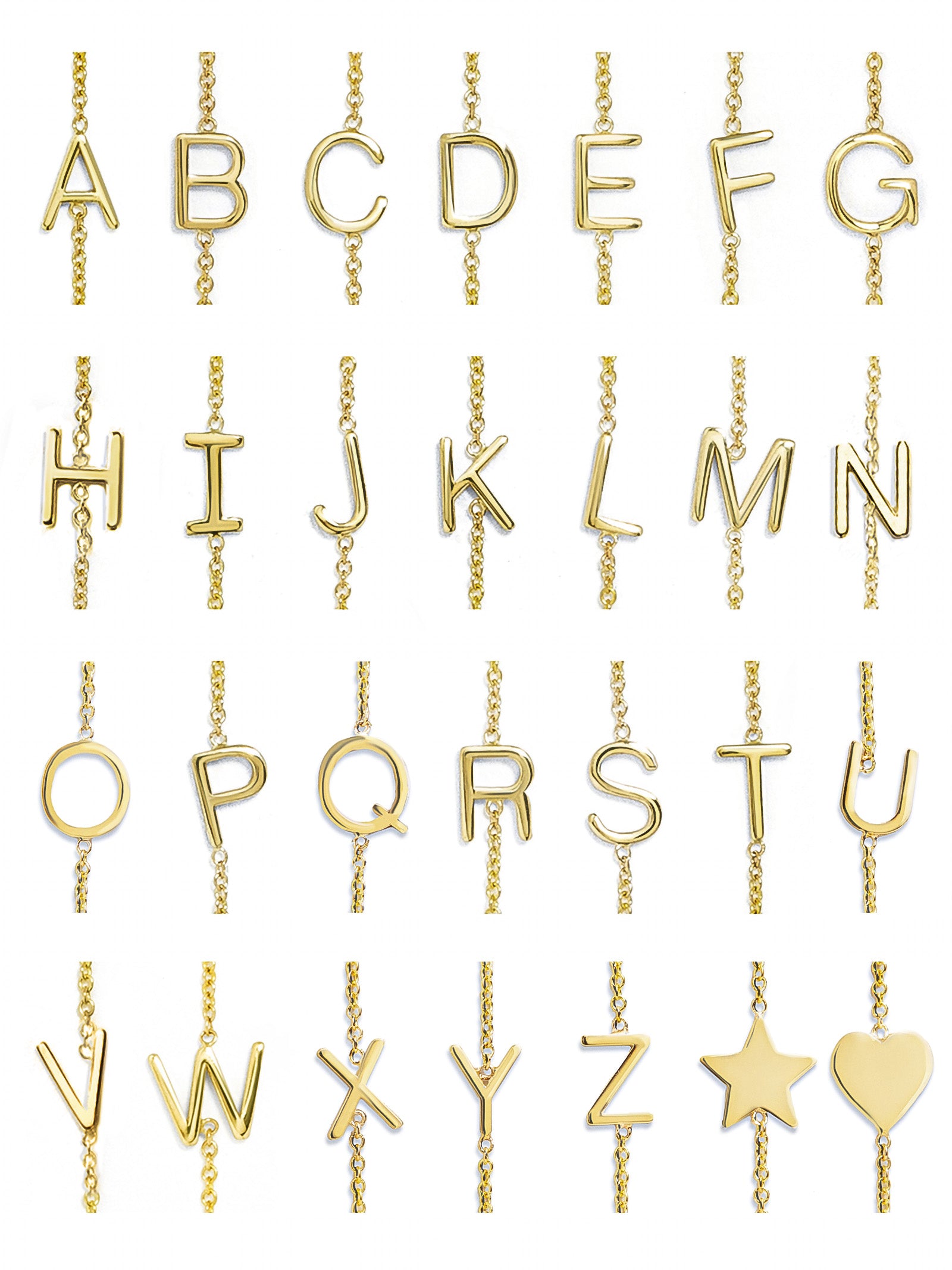 Maya Brenner Asymmetrical Custom Initial Necklace - One Character - Image 3