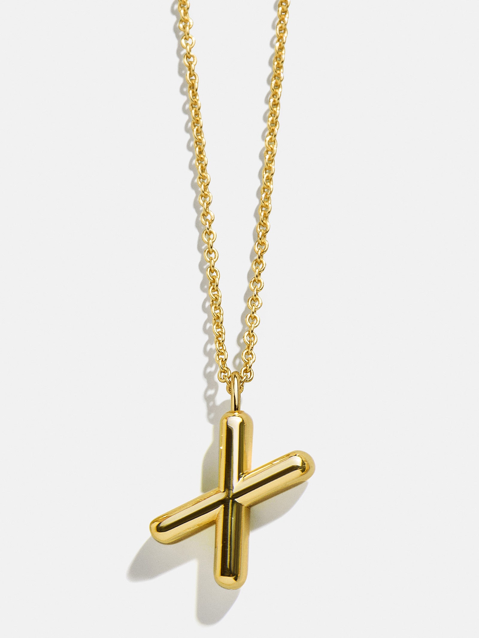 Classic Gold Initial Necklace - Gold Plated Brass - Image 26