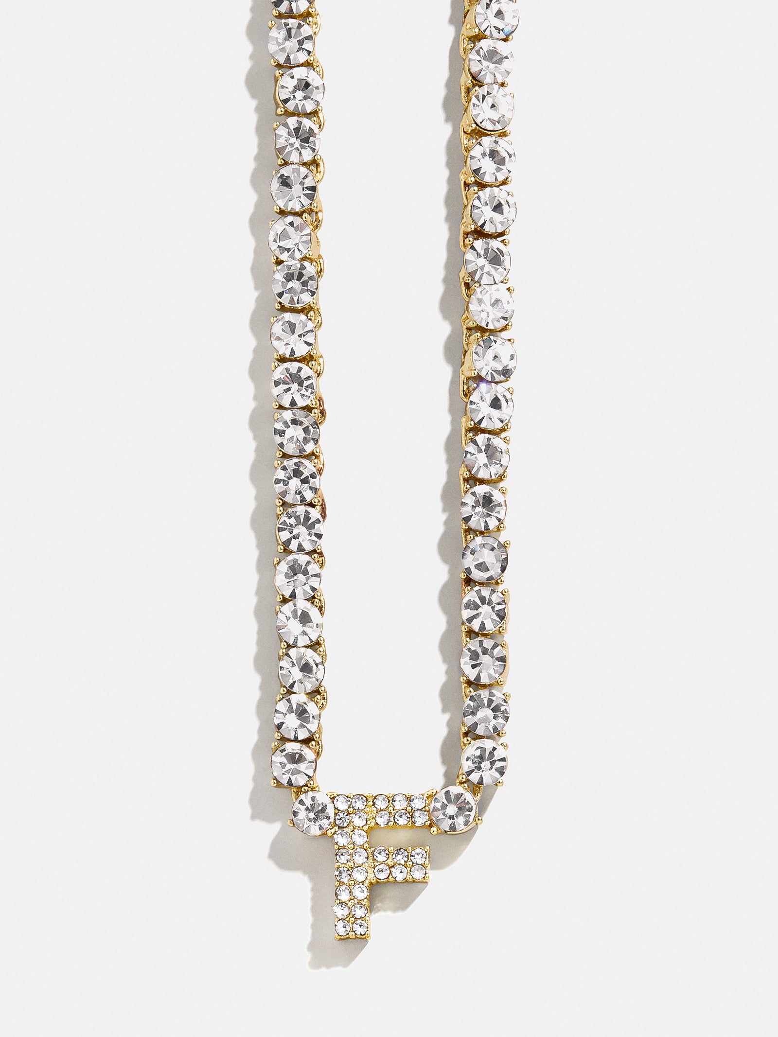 Initial Tennis Necklace - Gold/Pav?? - Image 8