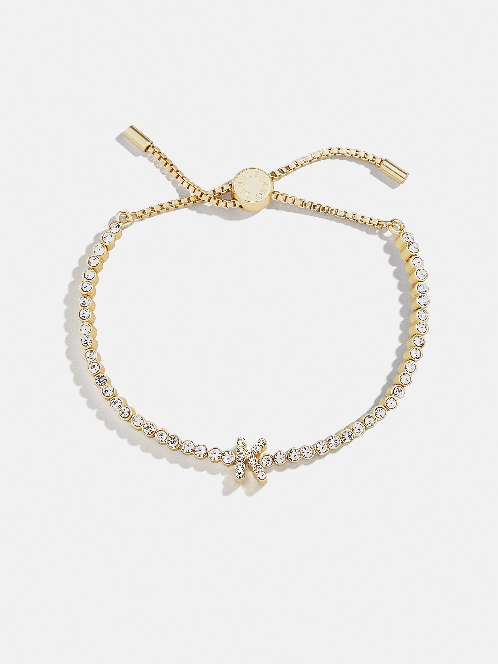 Tennis Initial Bracelet - Gold/Pav?? - Image 14