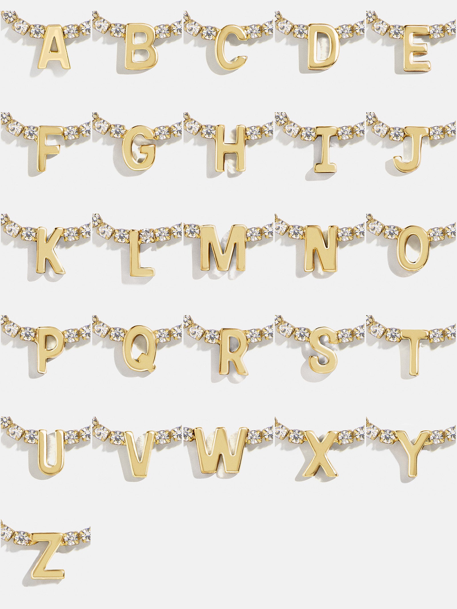 Ruth Initial Tennis Necklace - Gold/Pav?? - Image 31