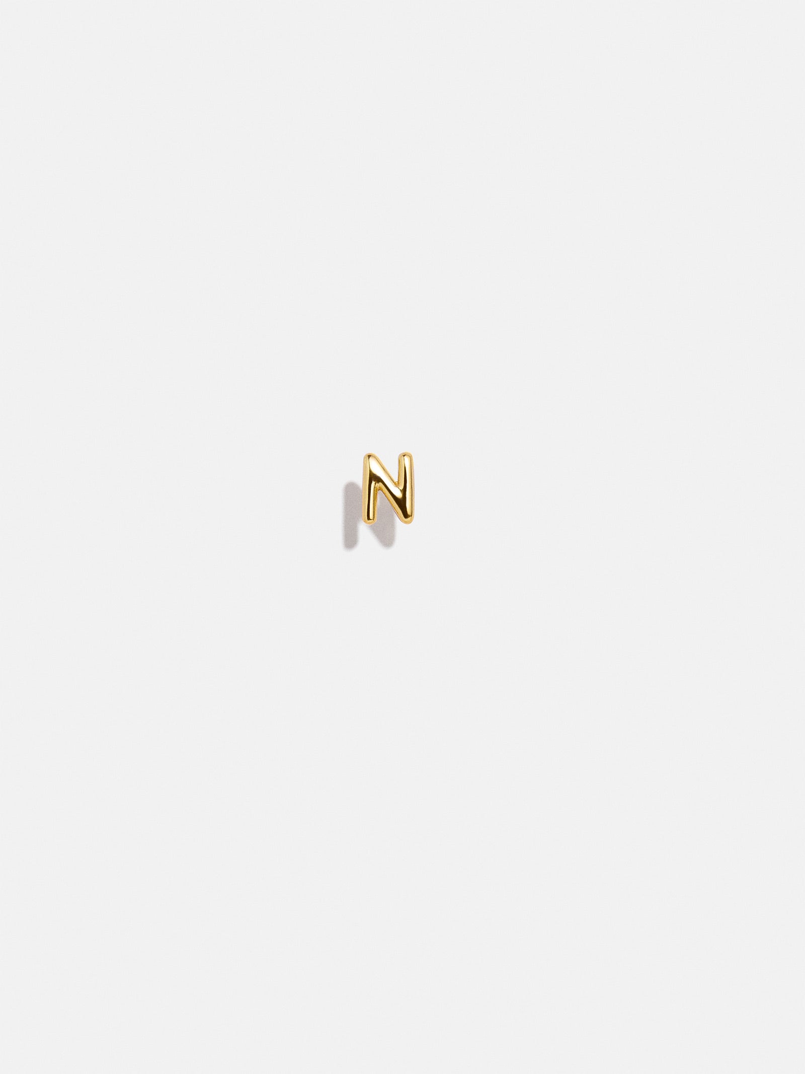 18K Gold Single Bubble Initial Earring - Bubble Initial - Image 16