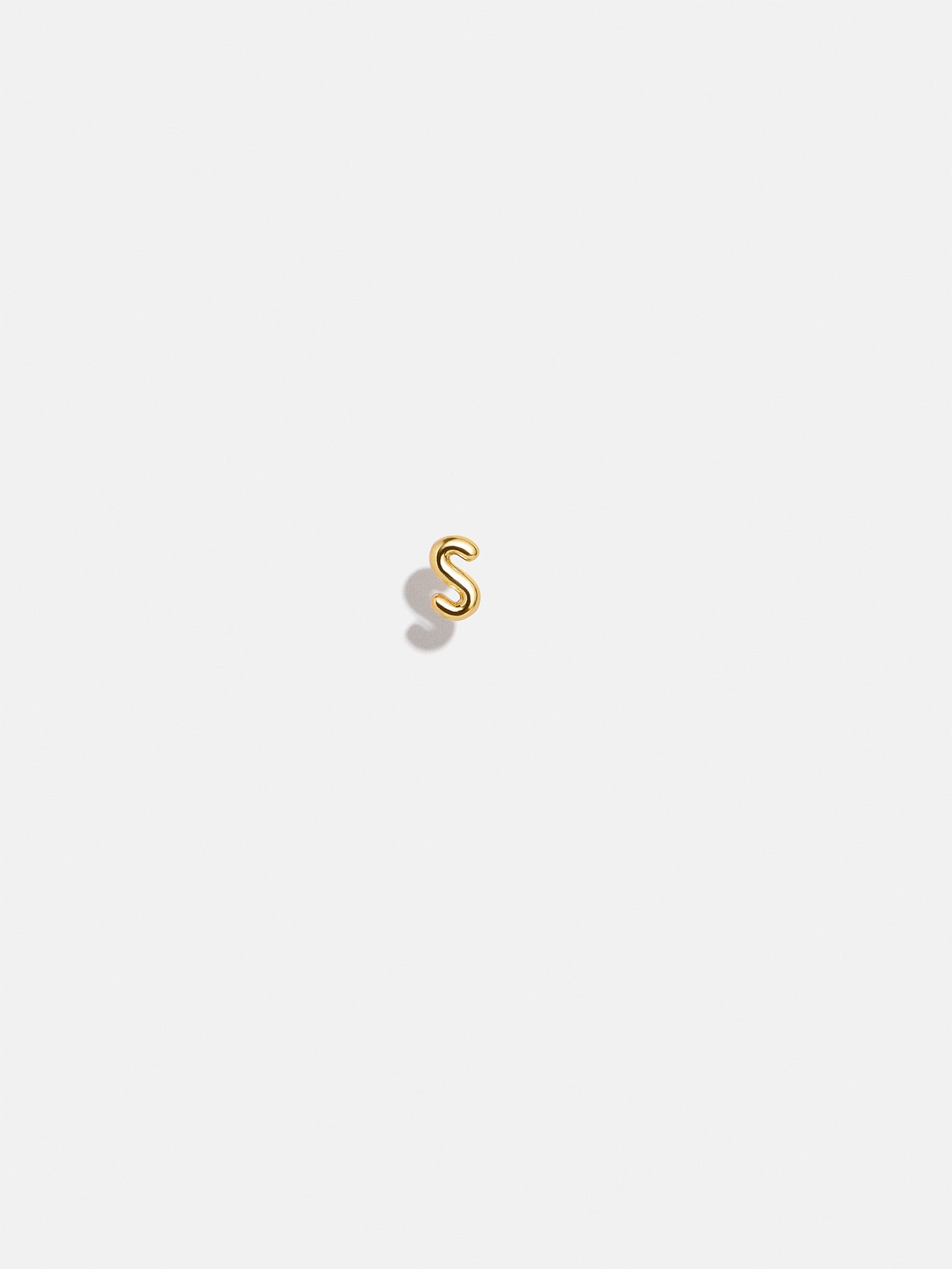 18K Gold Single Bubble Initial Earring - Bubble Initial - Image 20