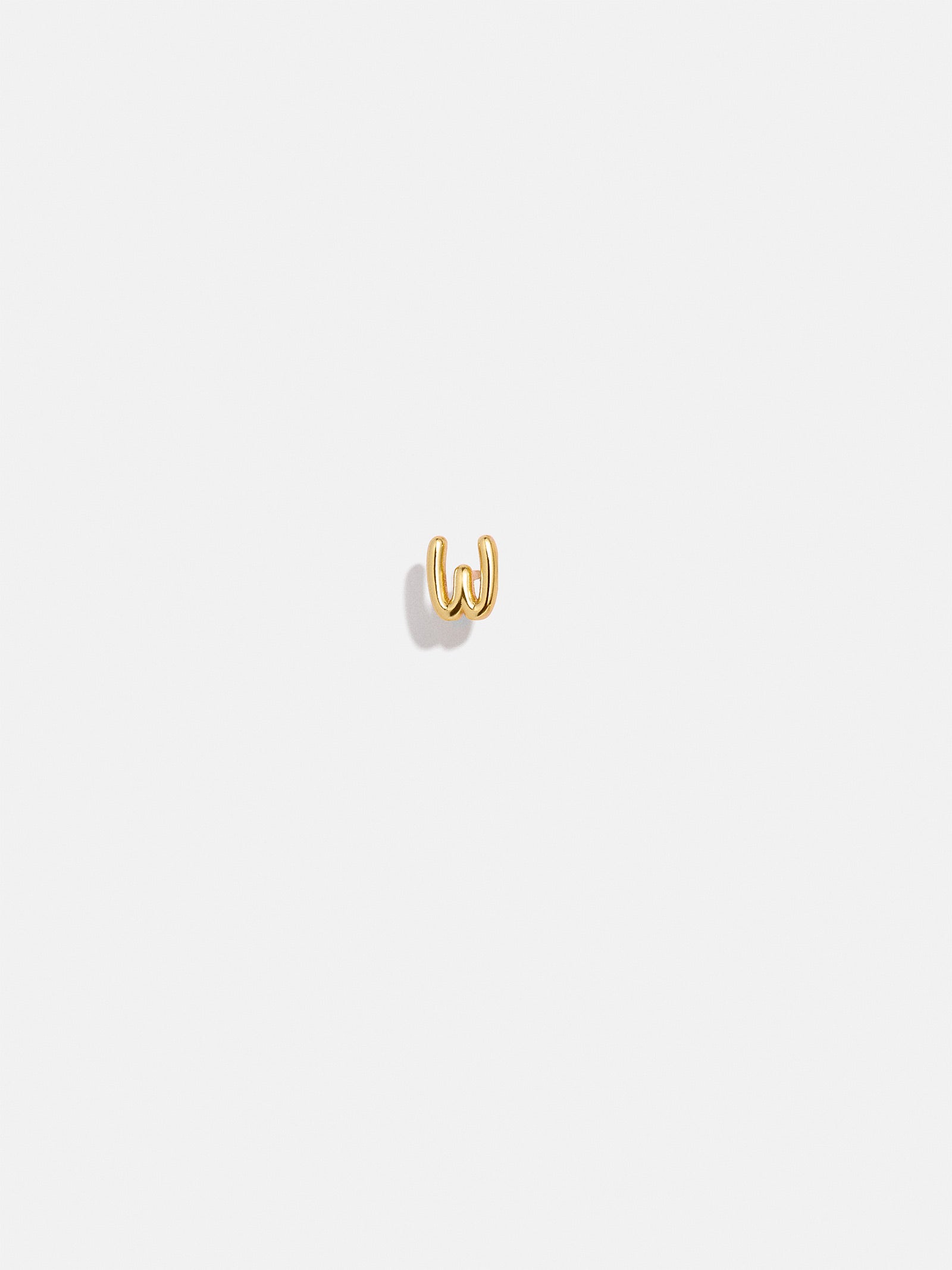 18K Gold Single Bubble Initial Earring - Bubble Initial - Image 23