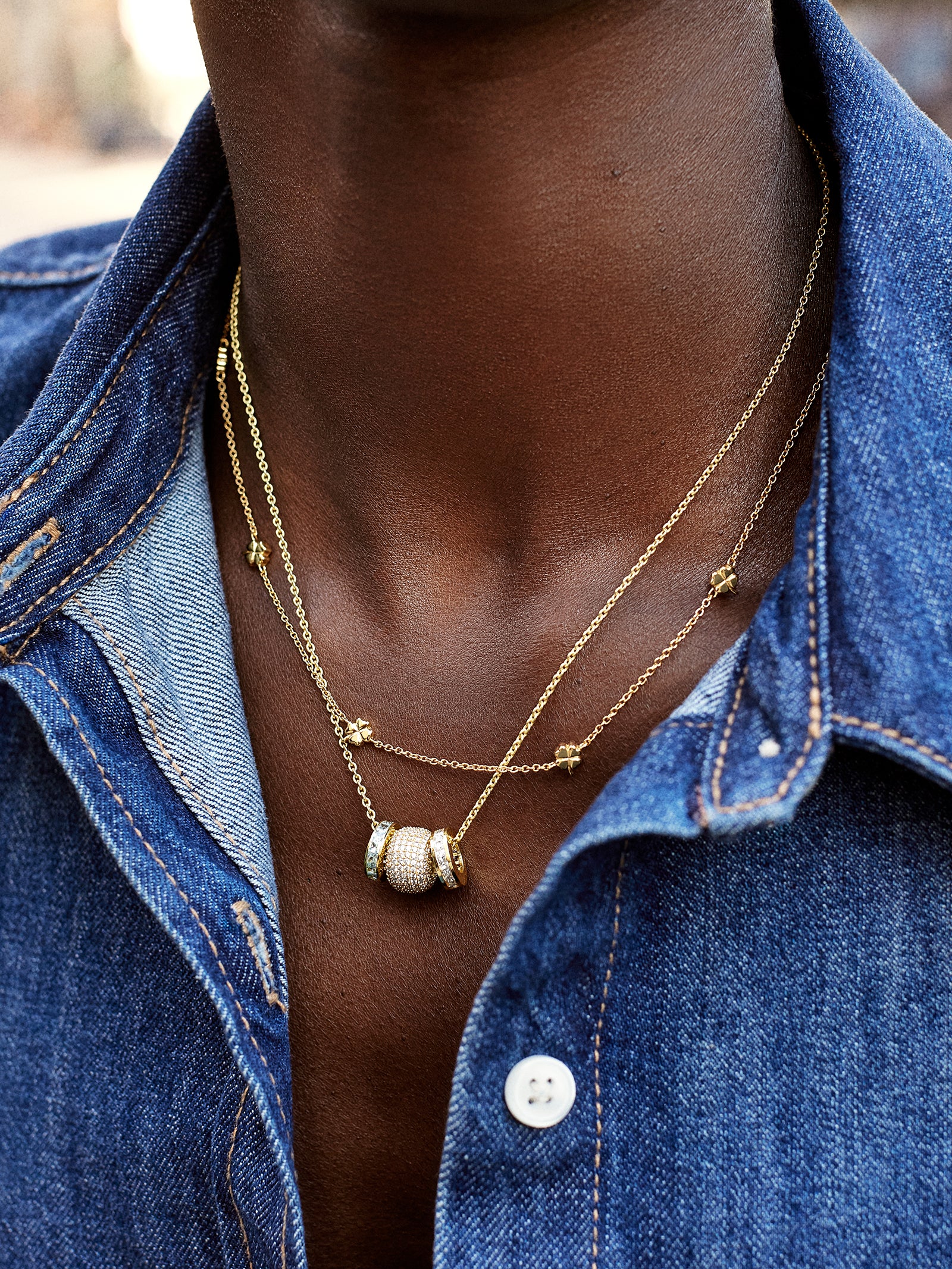 18K Gold Clover Necklace - Clover - Image 2