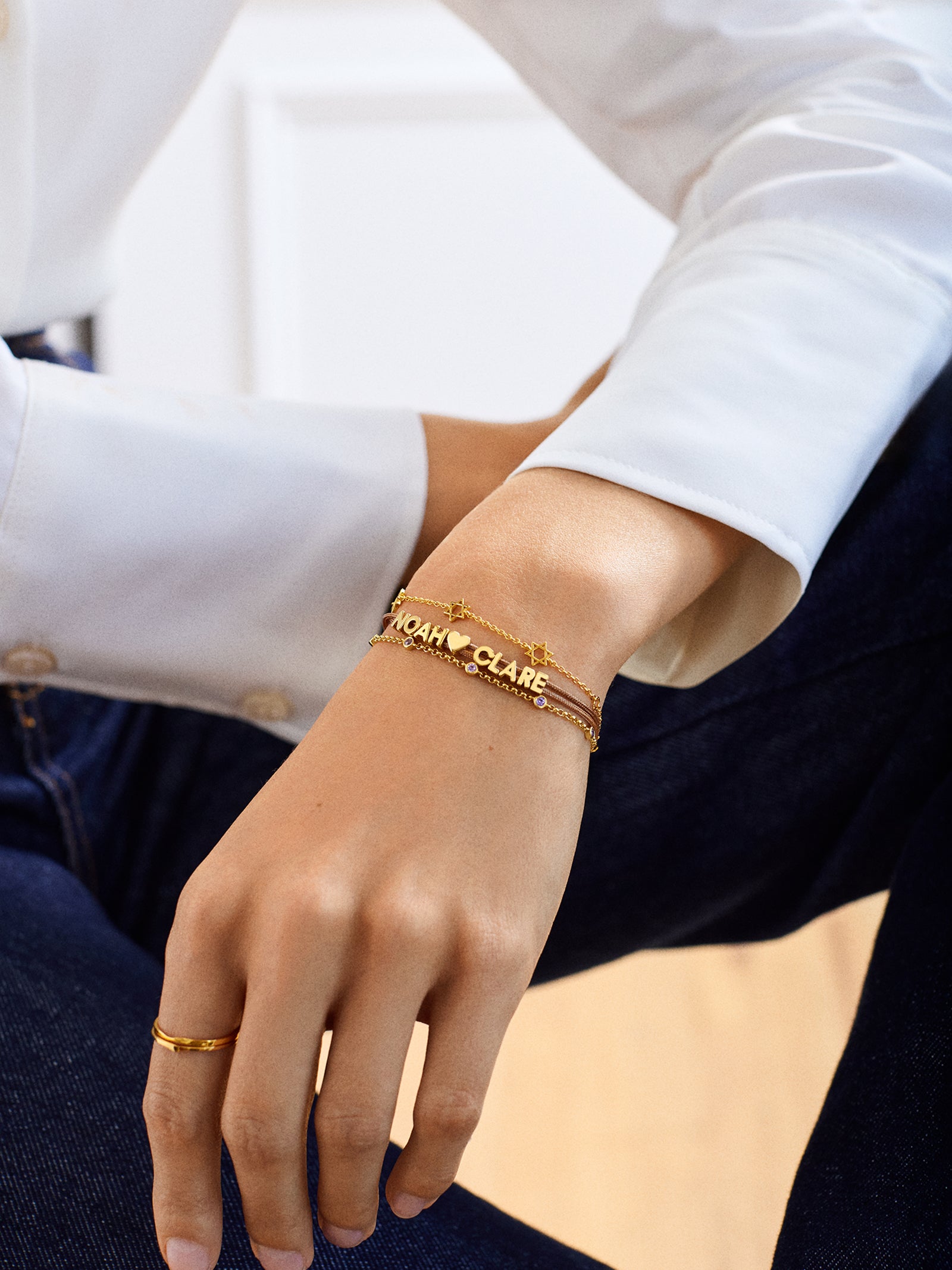 18K Gold Star of David Bracelet - Star of David - Image 2