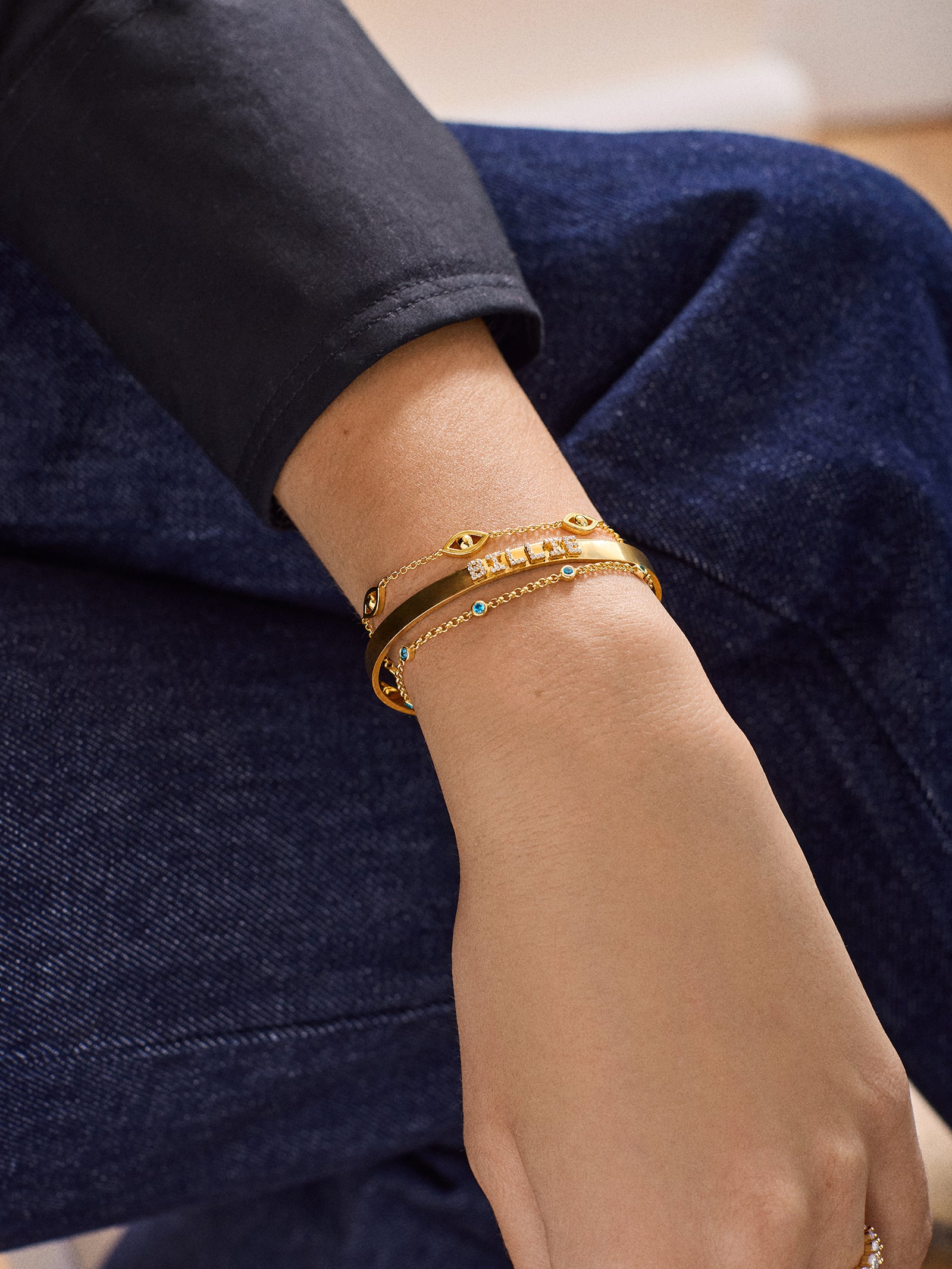 18K Gold Evil Eye Bracelet - Evil Eye - Image 2
