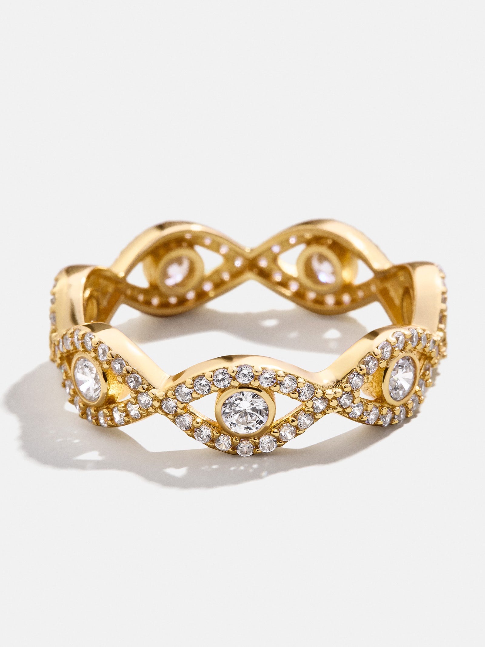 18K Gold Evil Eye Pav?? Ring - Evil Eye