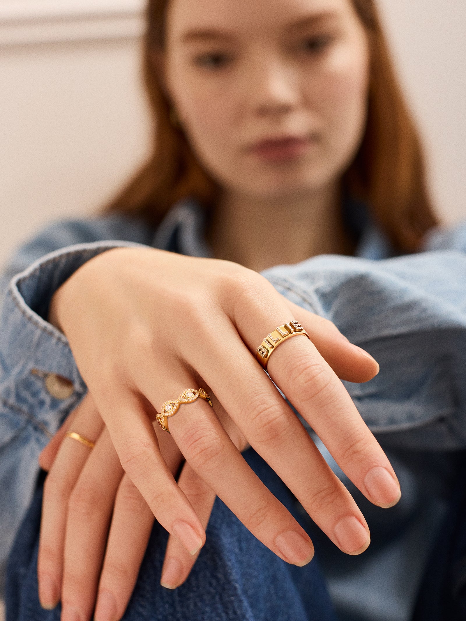 18K Gold Evil Eye Pav?? Ring - Evil Eye - Image 2