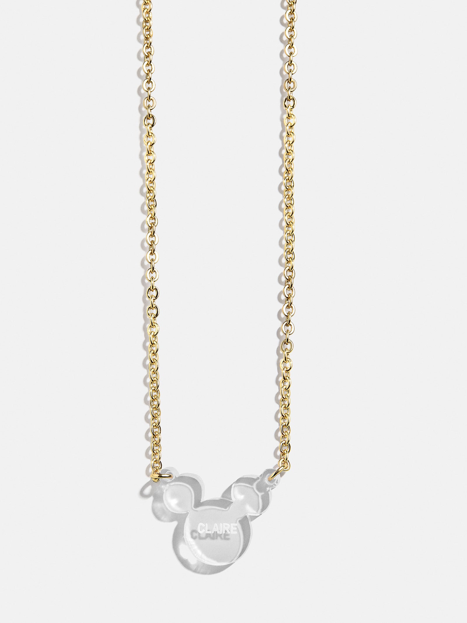 Disney Mickey Mouse Acrylic Custom Necklace - Clear