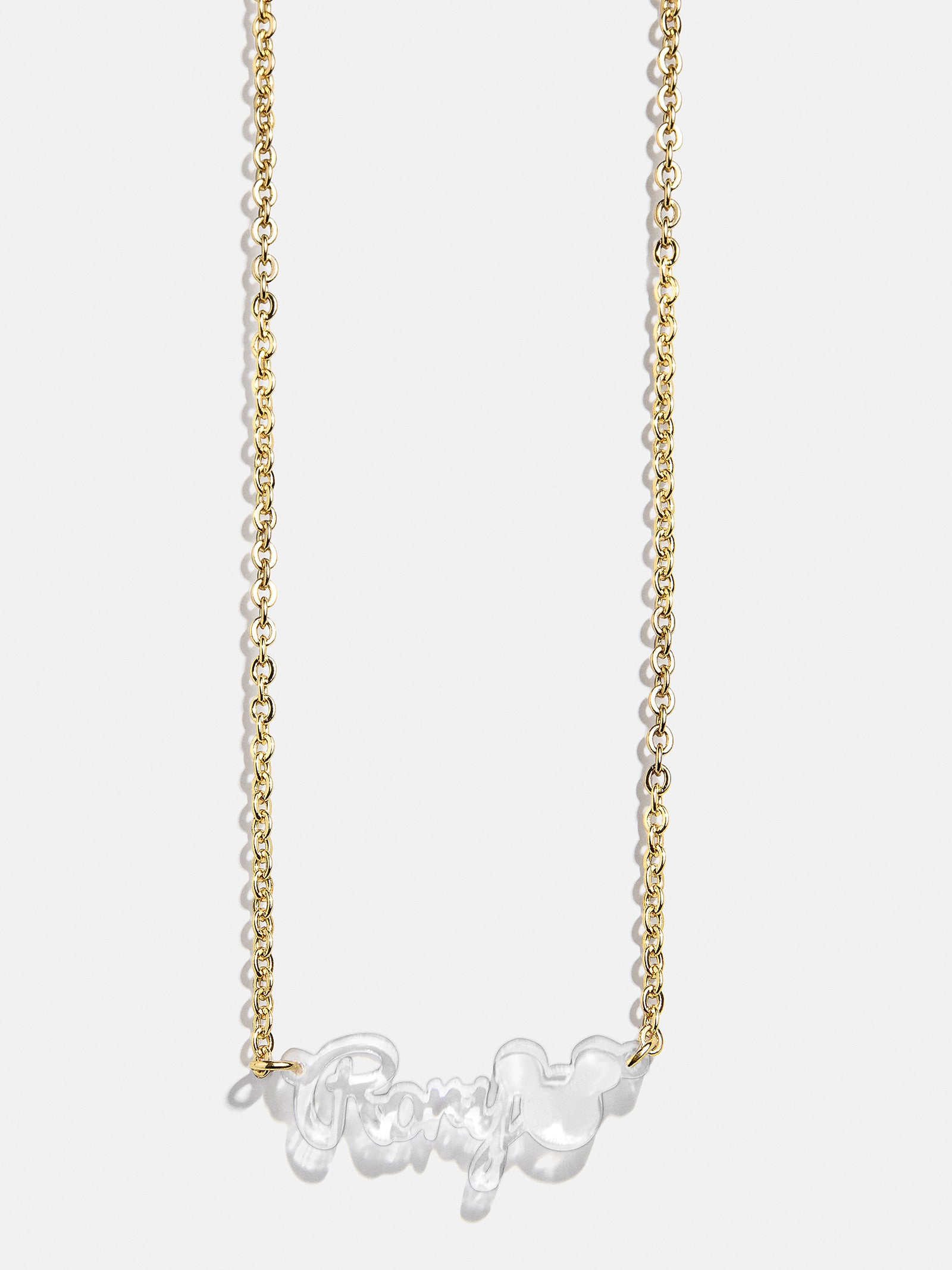 Disney Mickey Mouse Acrylic Custom Nameplate Necklace - Clear - Image 3