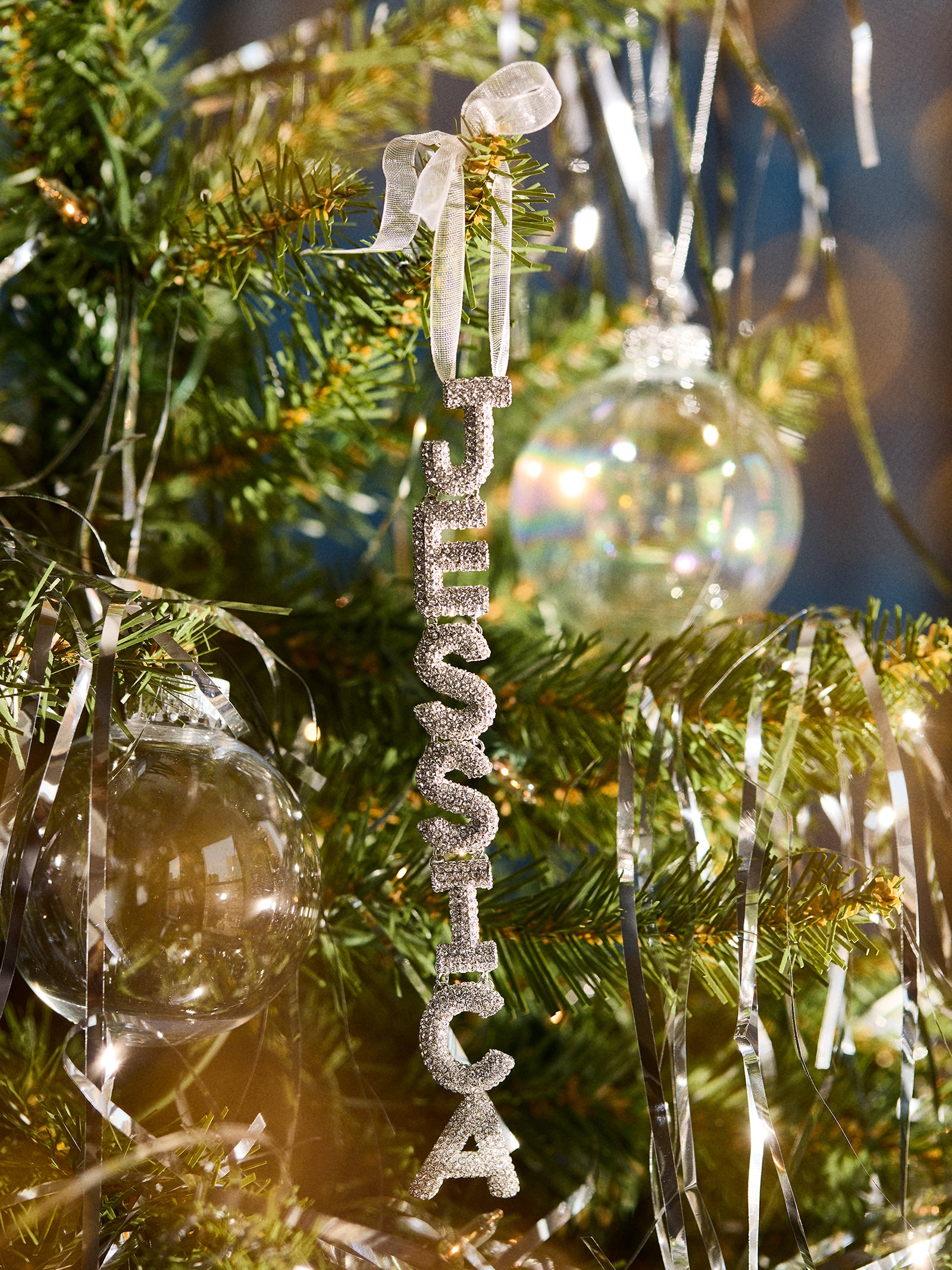 Love At Frost Sight Custom Ornament - Silver - Image 2