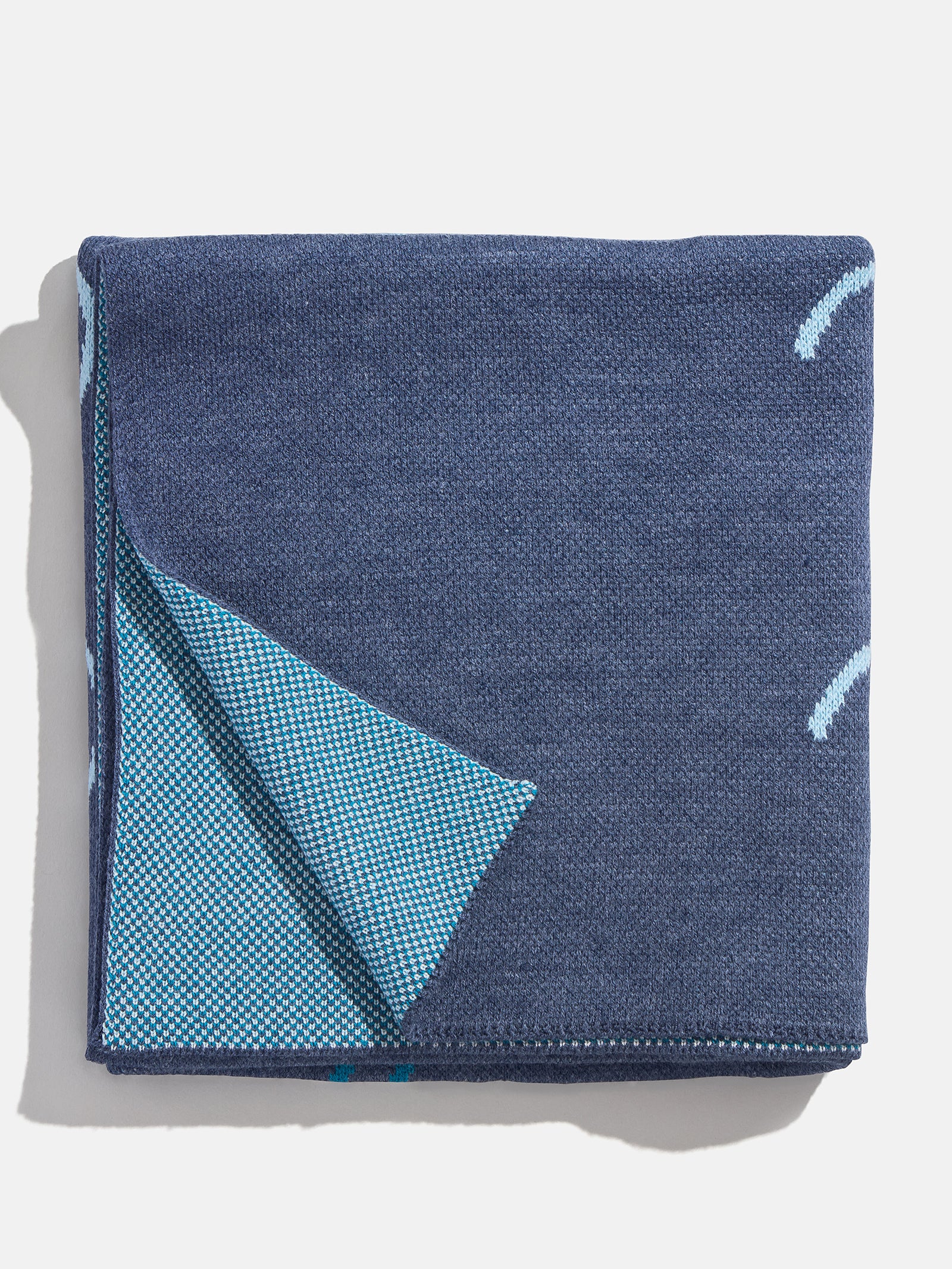 Script Ombre Name Custom Blanket - Denim/Light Blue - Image 3