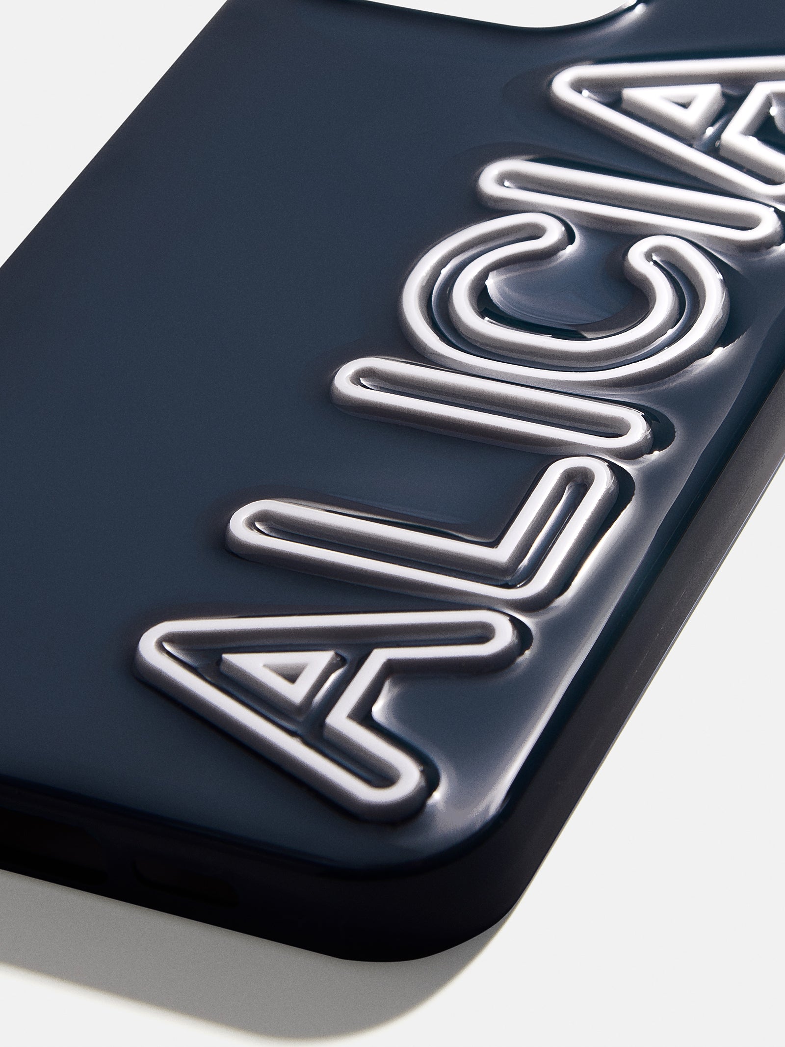 Fine Line Custom iPhone Case - Navy/White - Image 2