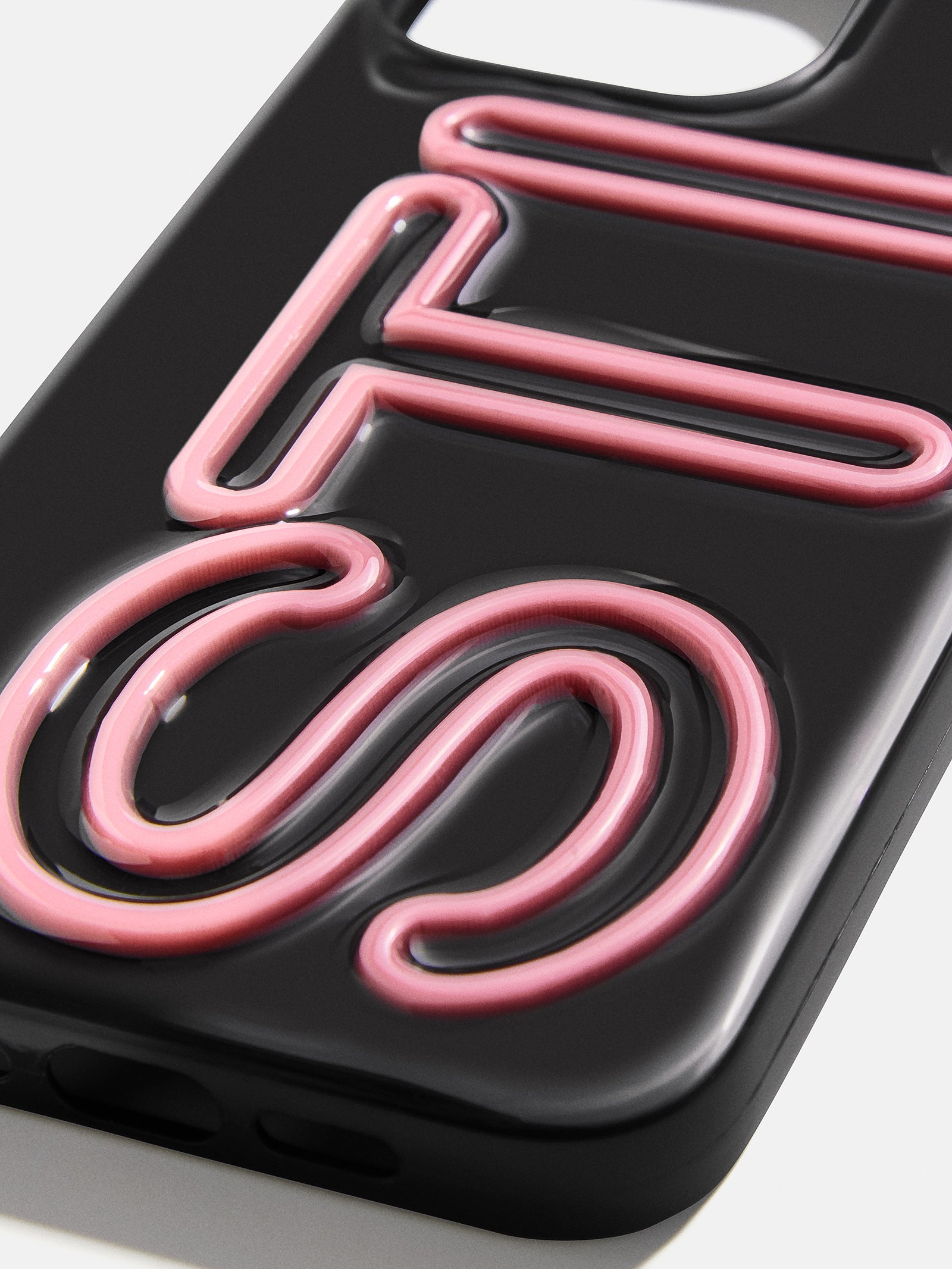 Fine Line Custom iPhone Case - Black/Pink - Image 2