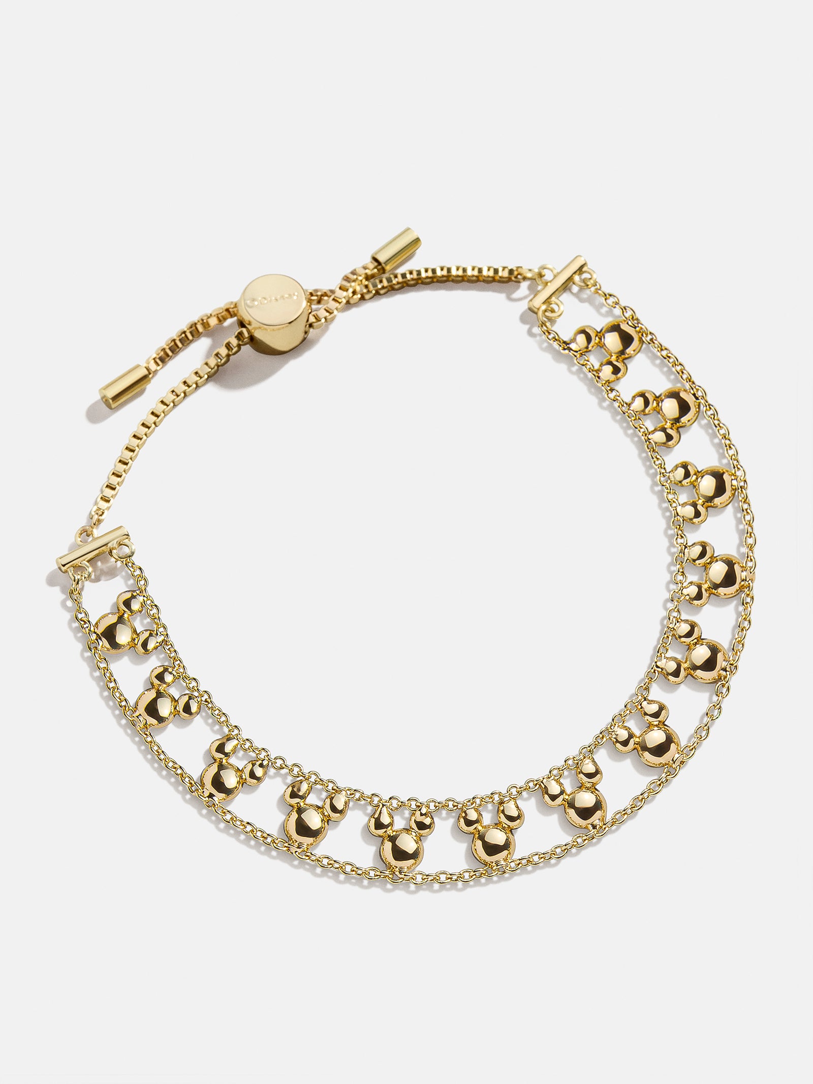 Disney Mickey Mouse Repeating Slider Bracelet - Gold - Image 3